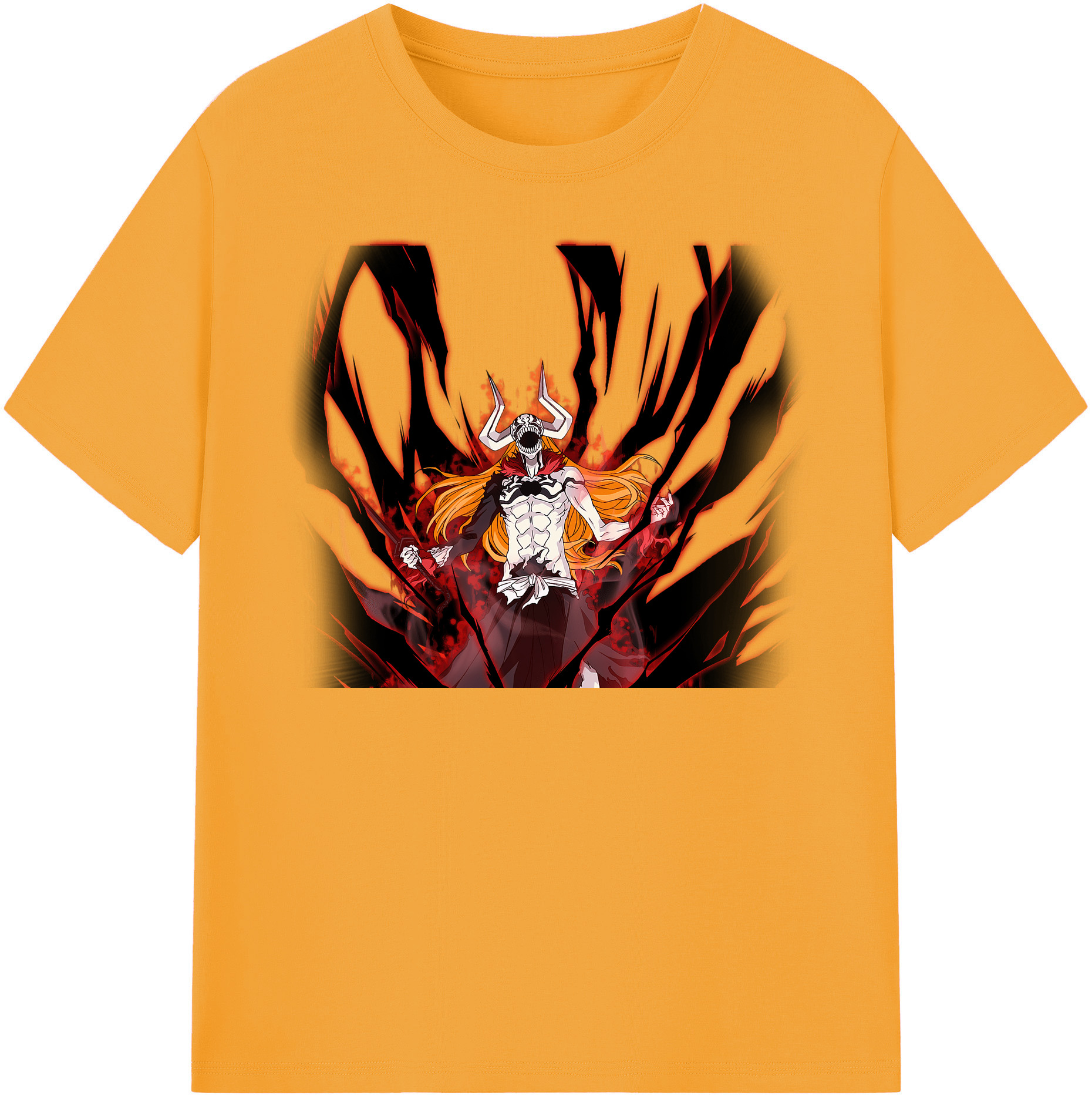 （画像用） ブリーチ 黒崎一護（くろさき いちご）BLEACH Kurosaki Ichigo レディースカジュアルプリントTシャツ（綿100％）