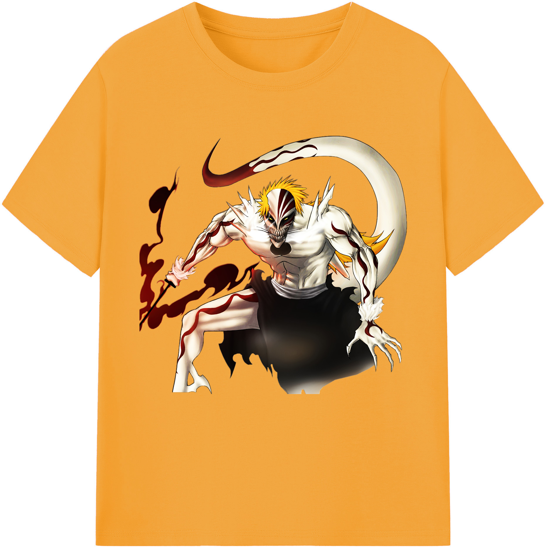 （画像用） ブリーチ 黒崎一護（くろさき いちご）BLEACH Kurosaki Ichigo レディースカジュアルプリントTシャツ（綿100％）