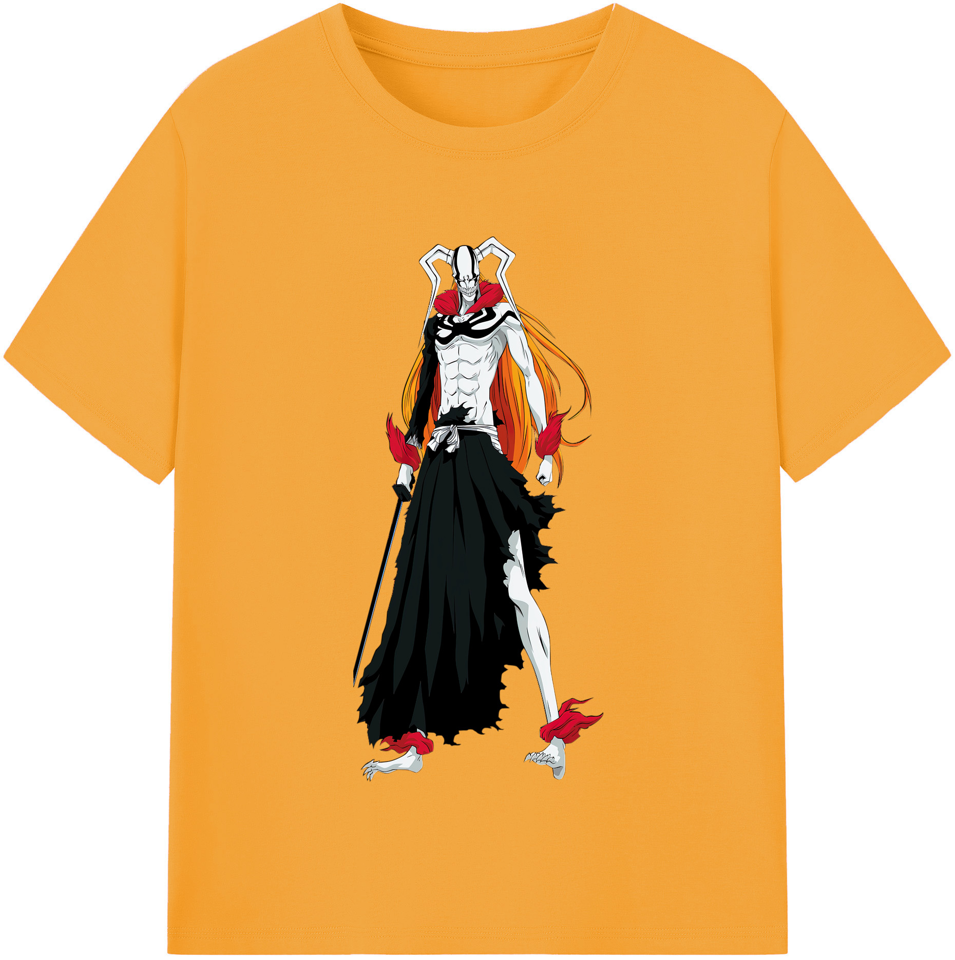 （画像用） ブリーチ 黒崎一護（くろさき いちご）BLEACH Kurosaki Ichigo レディースカジュアルプリントTシャツ（綿100％）