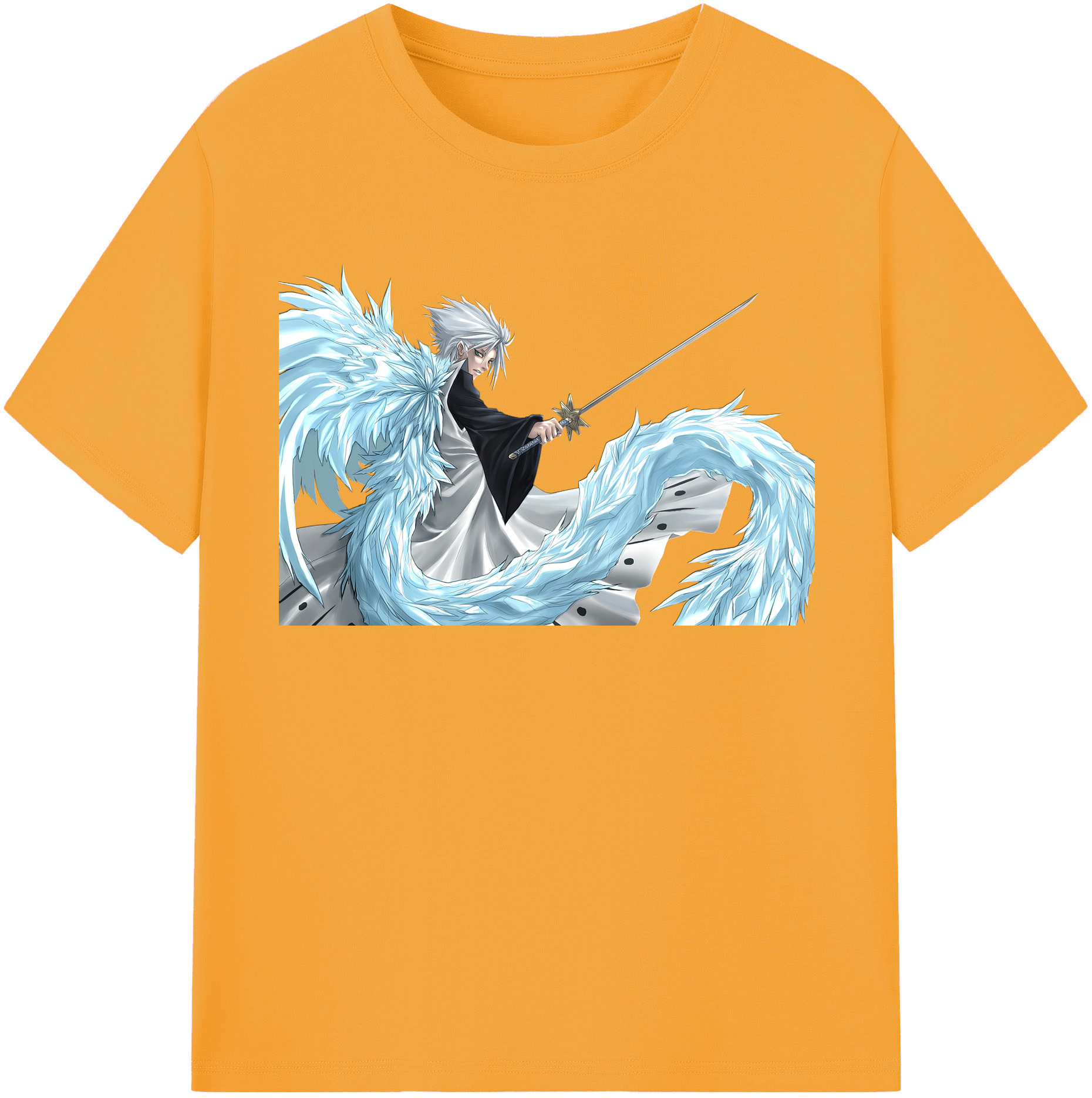 （画像用） ブリーチ 日番谷冬獅郎（ひつがや とうしろう） BLEACH Hitsugaya Toushirou レディースカジュアルプリントTシャツ（綿100％）