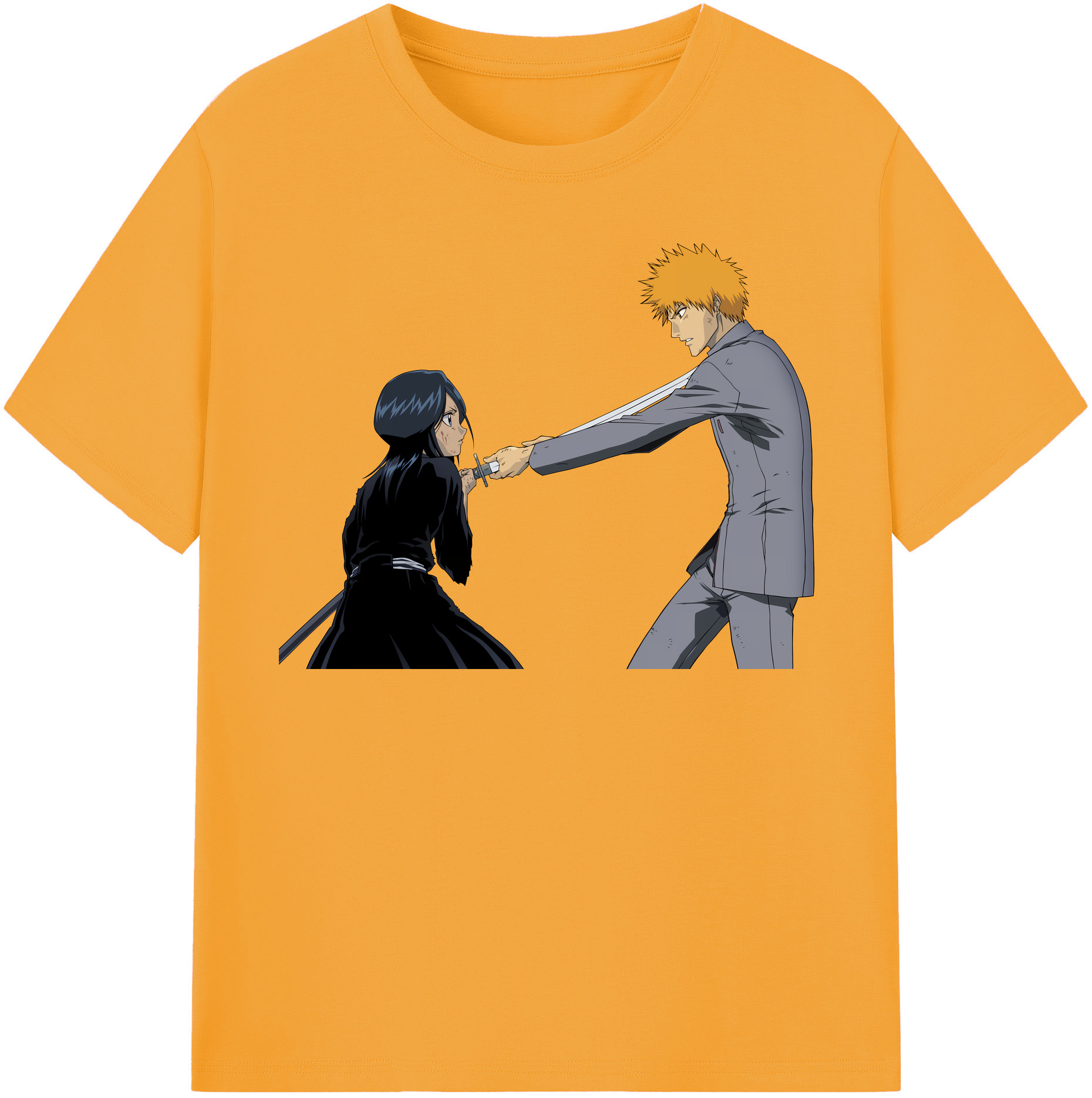 （画像用） ブリーチ 朽木ルキア BLEACH Kuchiki Rukia レディースカジュアルプリントTシャツ（綿100％）