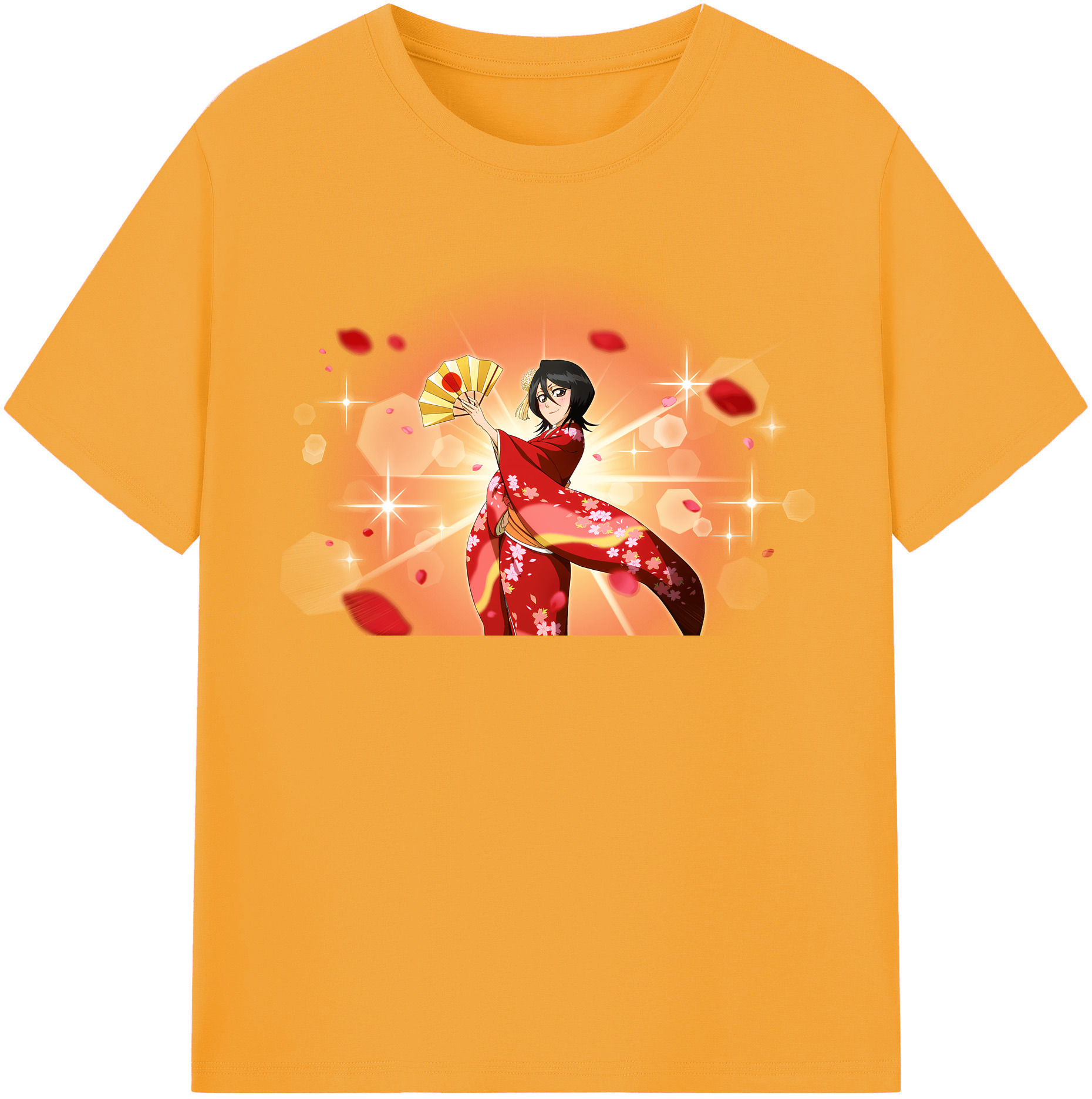 （画像用） ブリーチ 朽木ルキア BLEACH Kuchiki Rukia レディースカジュアルプリントTシャツ（綿100％）