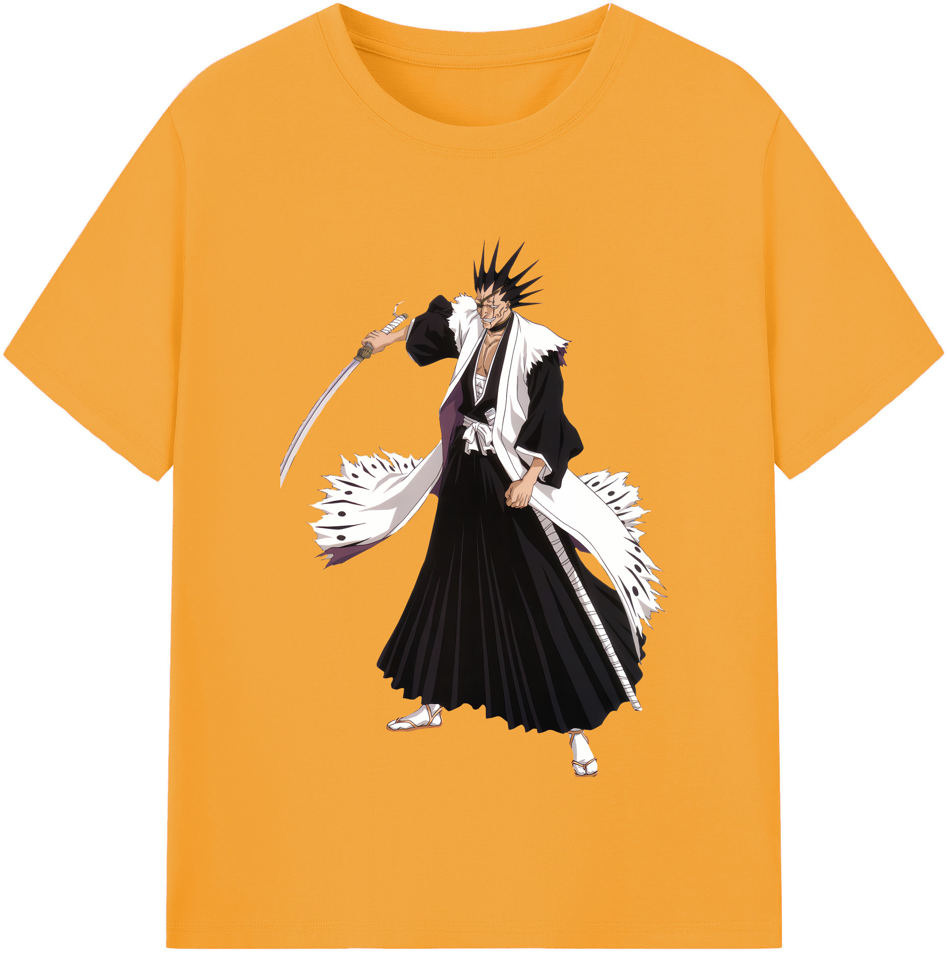 （画像用） ブリーチ ざらき けんぱち BLEACH Zaraki Kenpachi レディースカジュアルプリントTシャツ（綿100％）