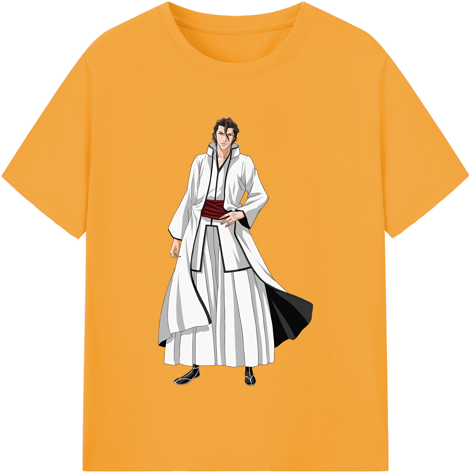 （画像用） ブリーチ 藍染 惣右介（あいぜん そうすけ） BLEACH Aizen Sousuke レディースカジュアルプリントTシャツ（綿100％）