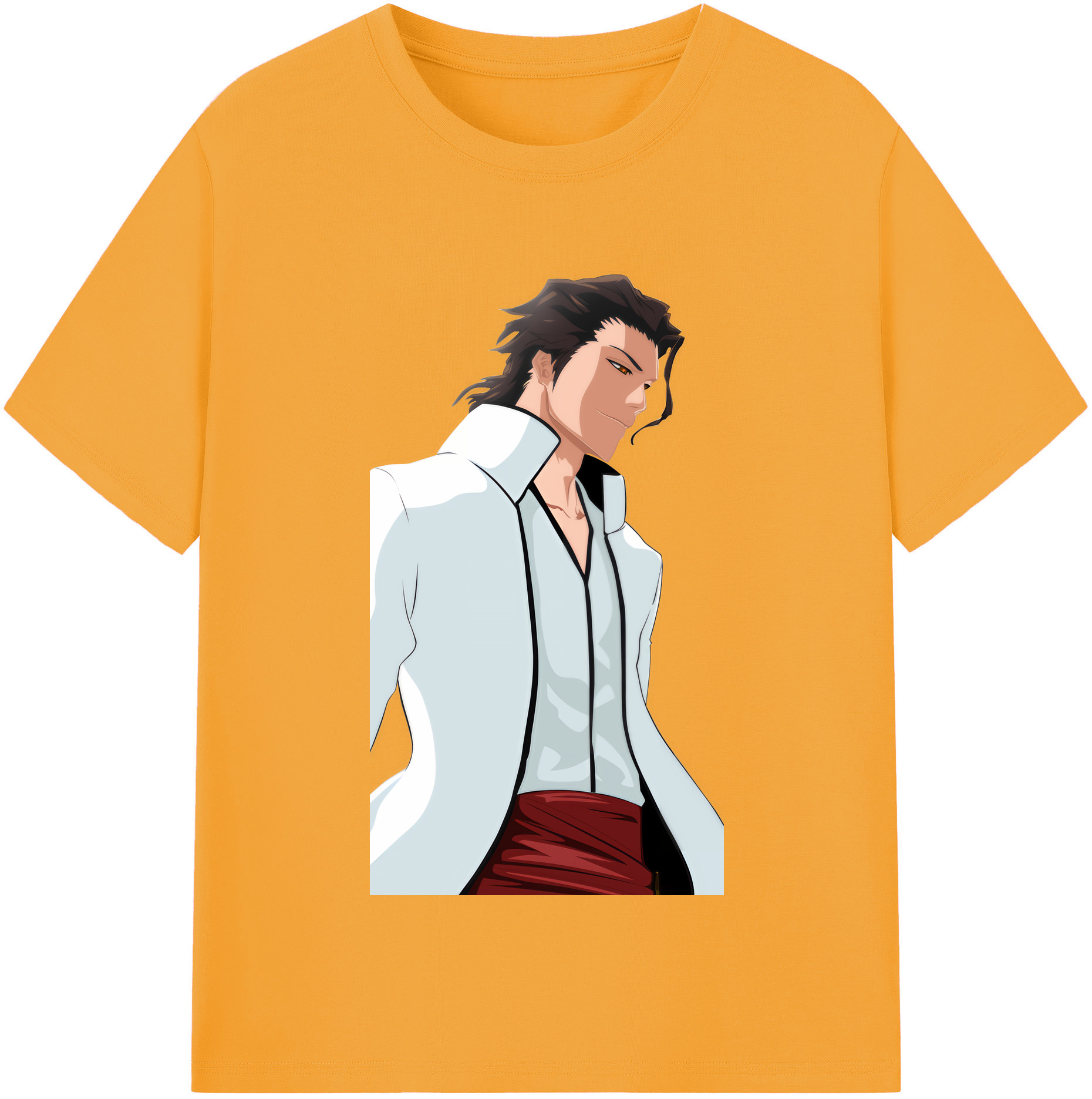 （画像用） ブリーチ 藍染 惣右介（あいぜん そうすけ） BLEACH Aizen Sousuke レディースカジュアルプリントTシャツ（綿100％）