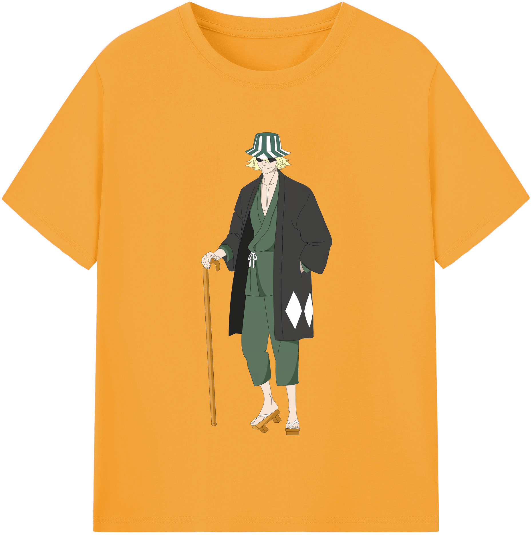 （画像用） "ブリーチ 浦原 喜助（うらはら きすけ） BLEACH Urahara Kisuke " レディースカジュアルプリントTシャツ（綿100％）