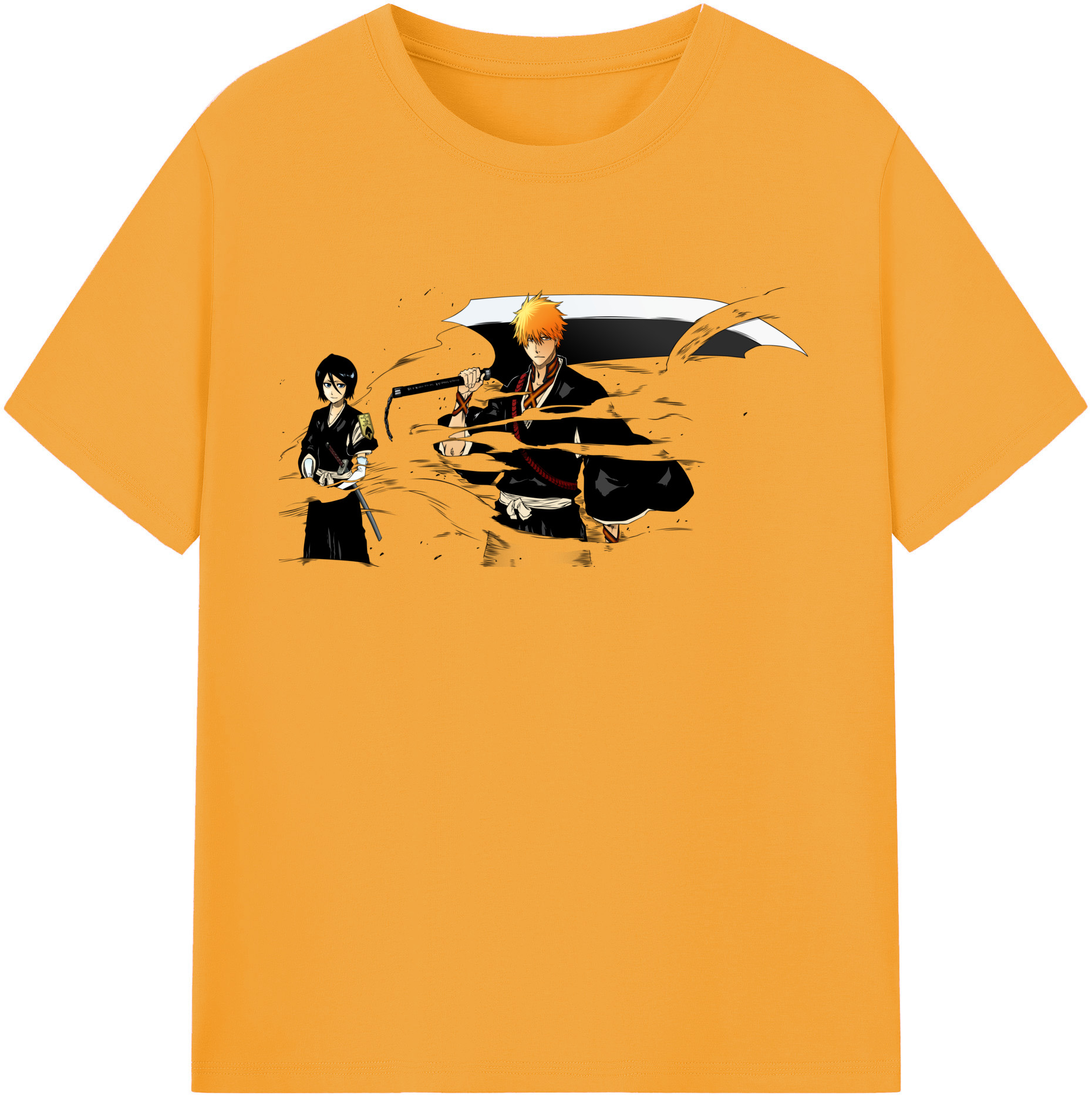 （画像用） ブリーチ 黒崎一護（くろさき いちご）BLEACH Kurosaki Ichigo レディースカジュアルプリントTシャツ（綿100％）