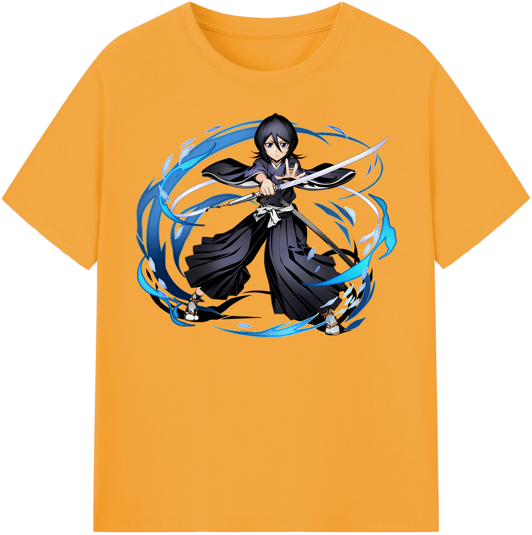 （画像用） ブリーチ 朽木ルキア BLEACH Kuchiki Rukia レディースカジュアルプリントTシャツ（綿100％）
