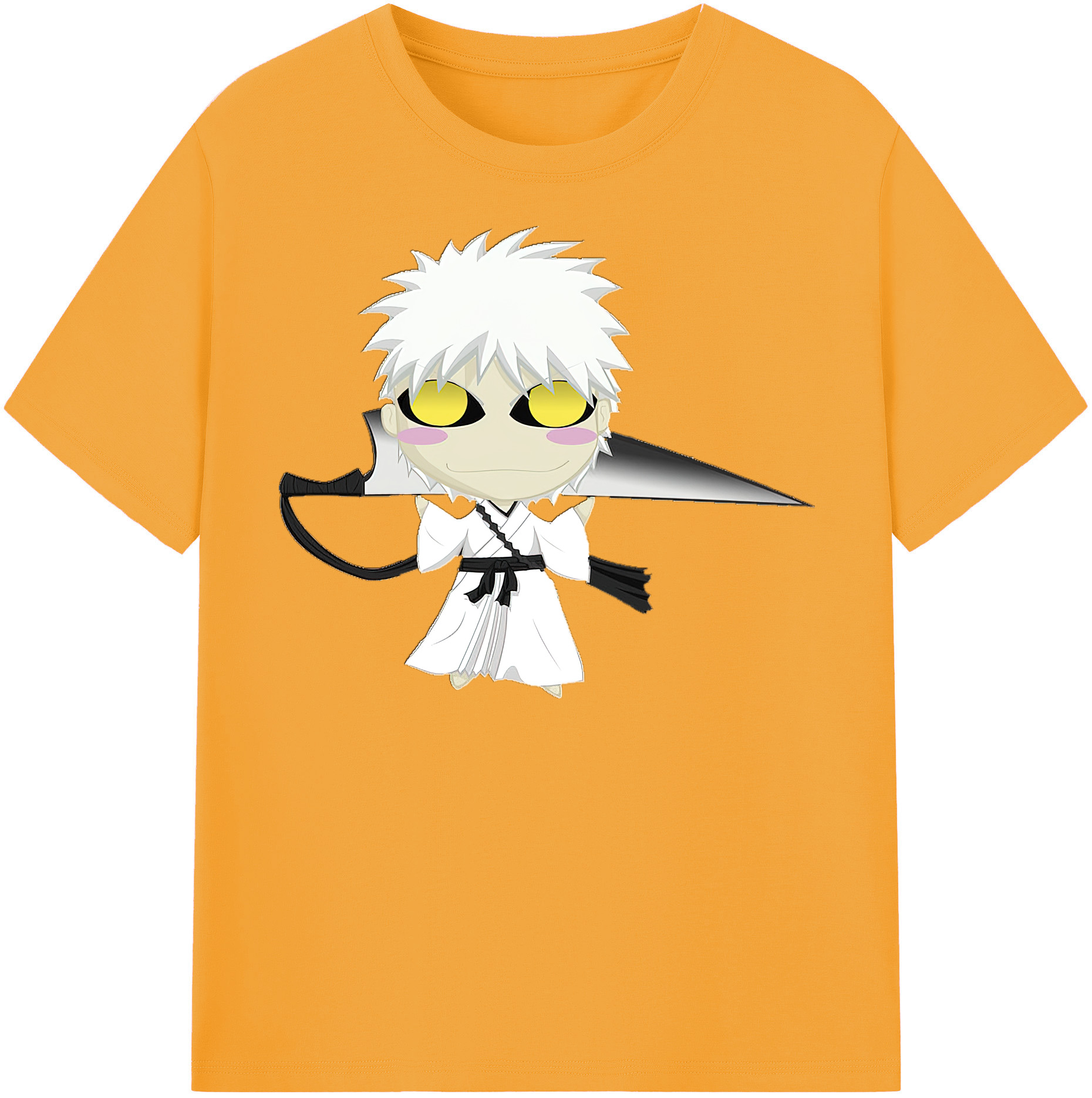 （画像用） ブリーチ 黒崎一護（くろさき いちご）BLEACH Kurosaki Ichigo レディースカジュアルプリントTシャツ（綿100％）