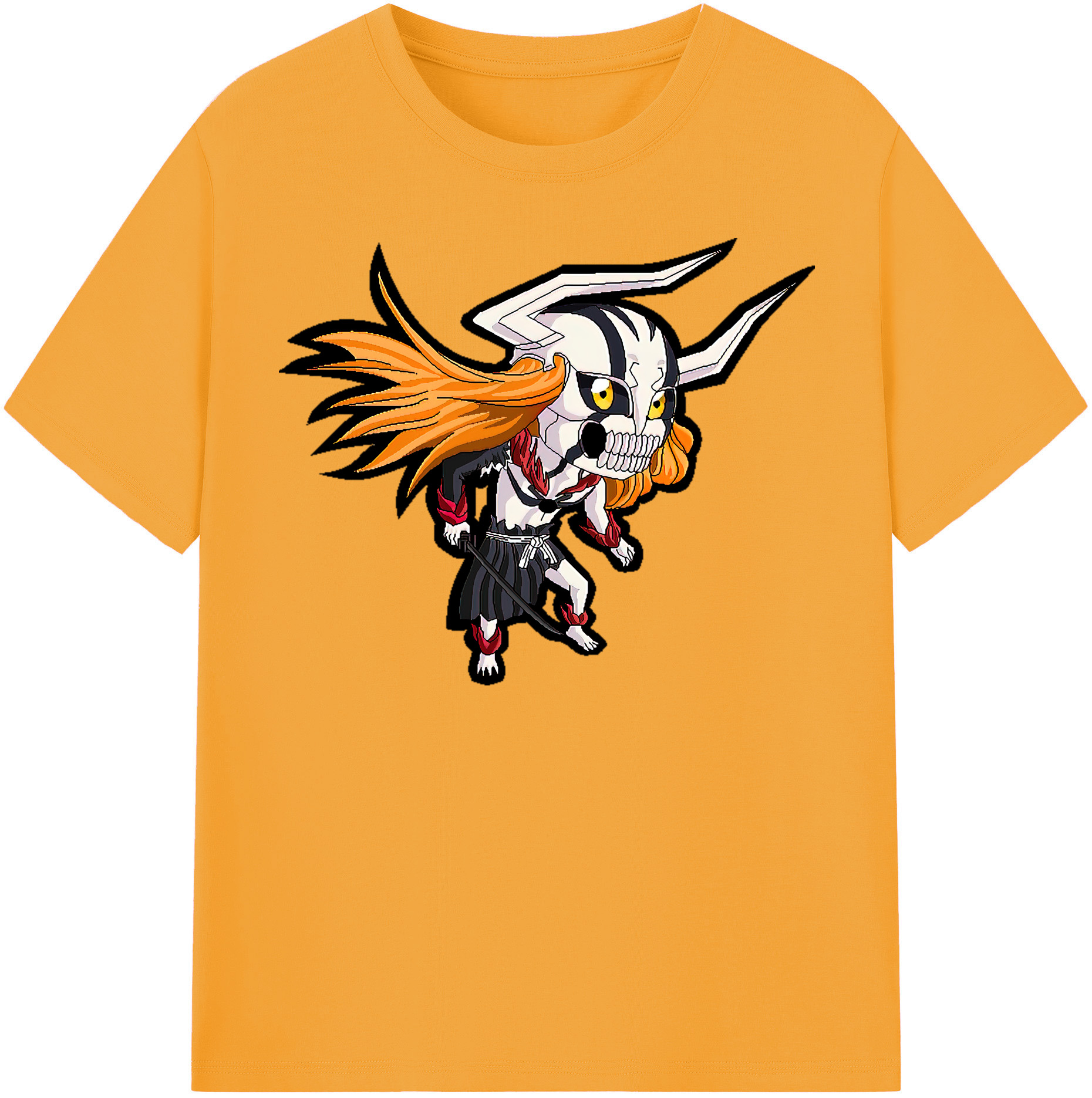 （画像用） ブリーチ 黒崎一護（くろさき いちご）BLEACH Kurosaki Ichigo レディースカジュアルプリントTシャツ（綿100％）