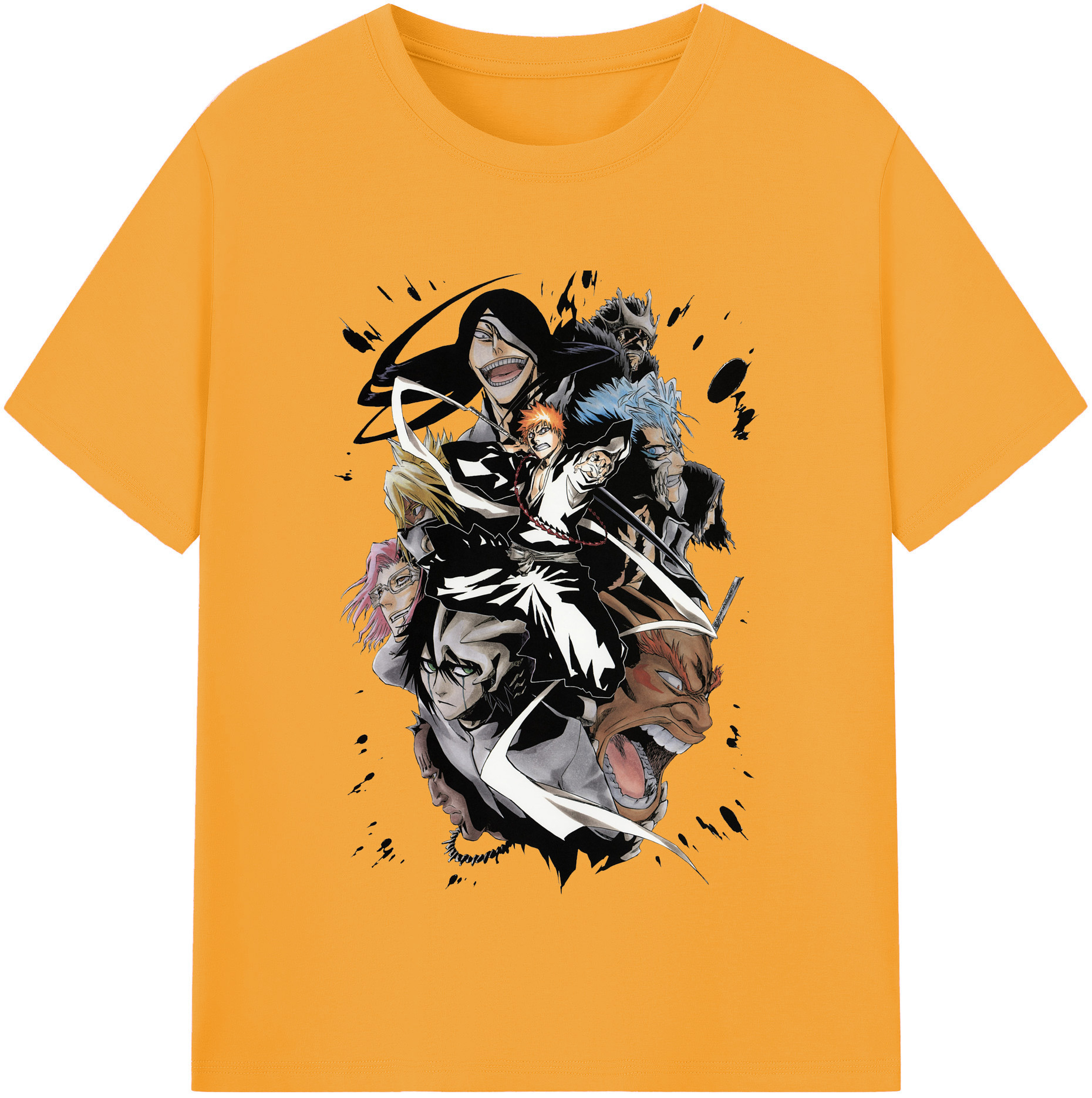 （画像用） ブリーチ 黒崎一護（くろさき いちご）BLEACH Kurosaki Ichigo レディースカジュアルプリントTシャツ（綿100％）