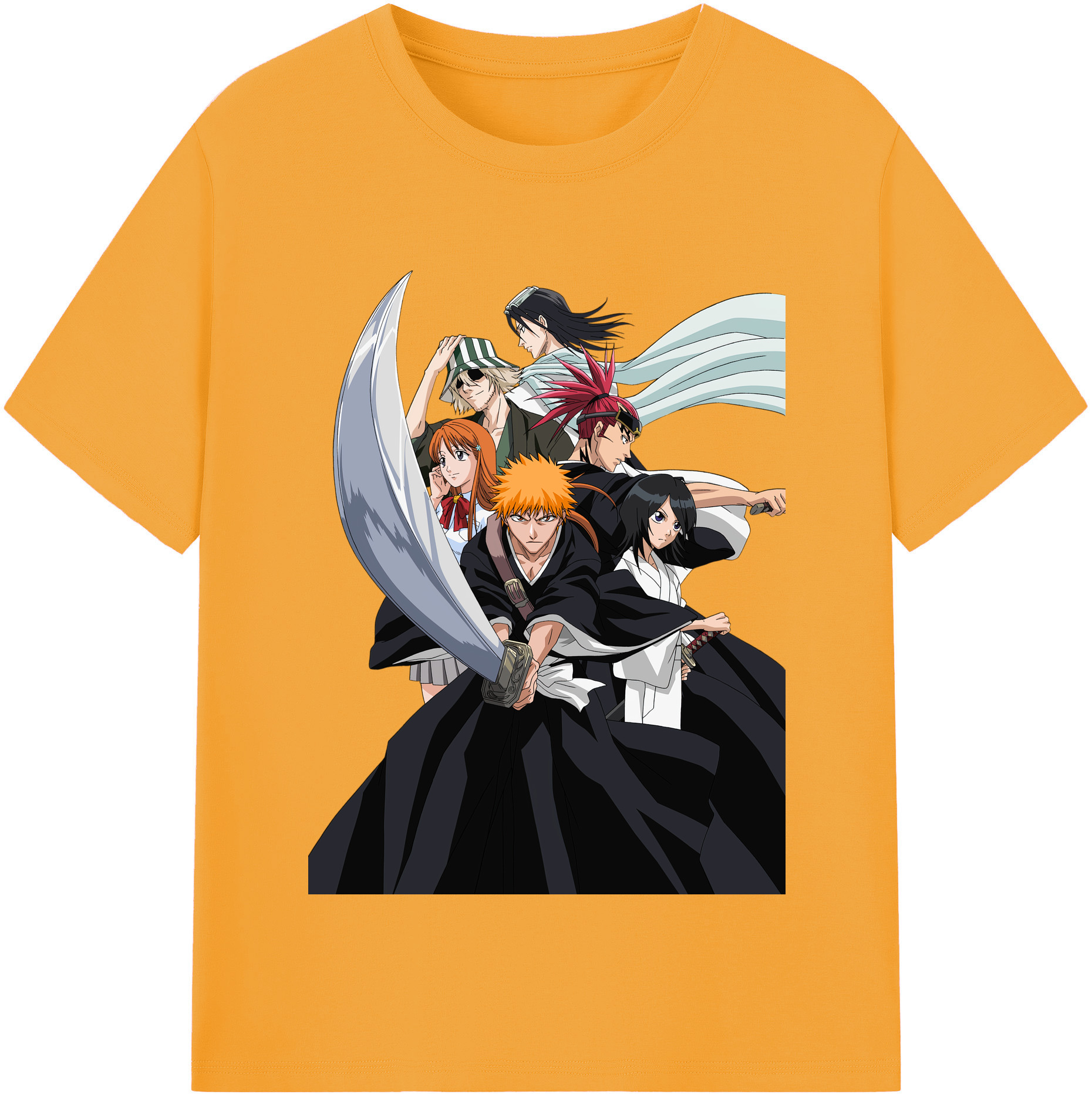 （画像用） ブリーチ 黒崎一護（くろさき いちご）BLEACH Kurosaki Ichigo レディースカジュアルプリントTシャツ（綿100％）