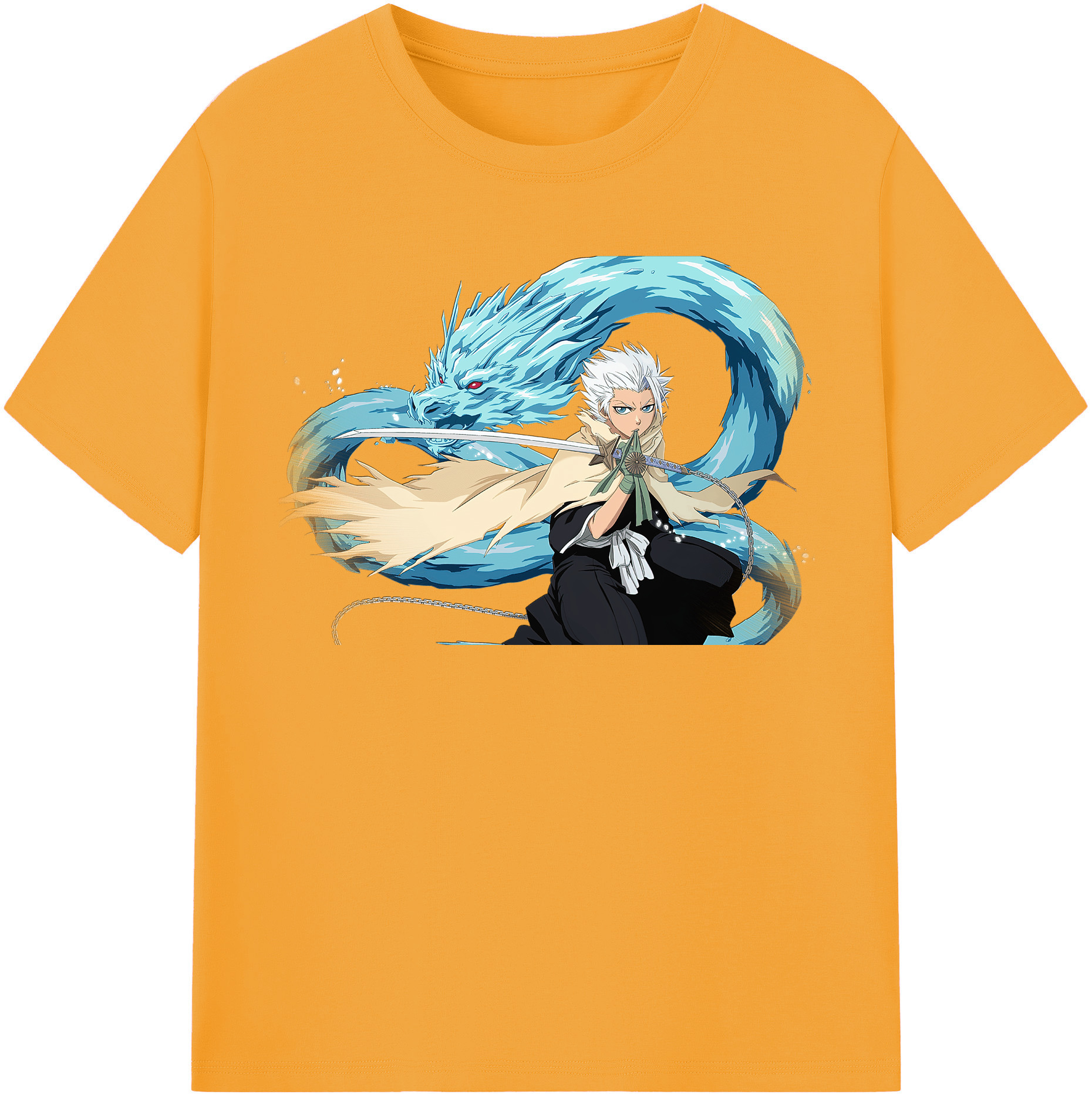 （画像用） ブリーチ 日番谷冬獅郎（ひつがや とうしろう） BLEACH Hitsugaya Toushirou レディースカジュアルプリントTシャツ（綿100％）