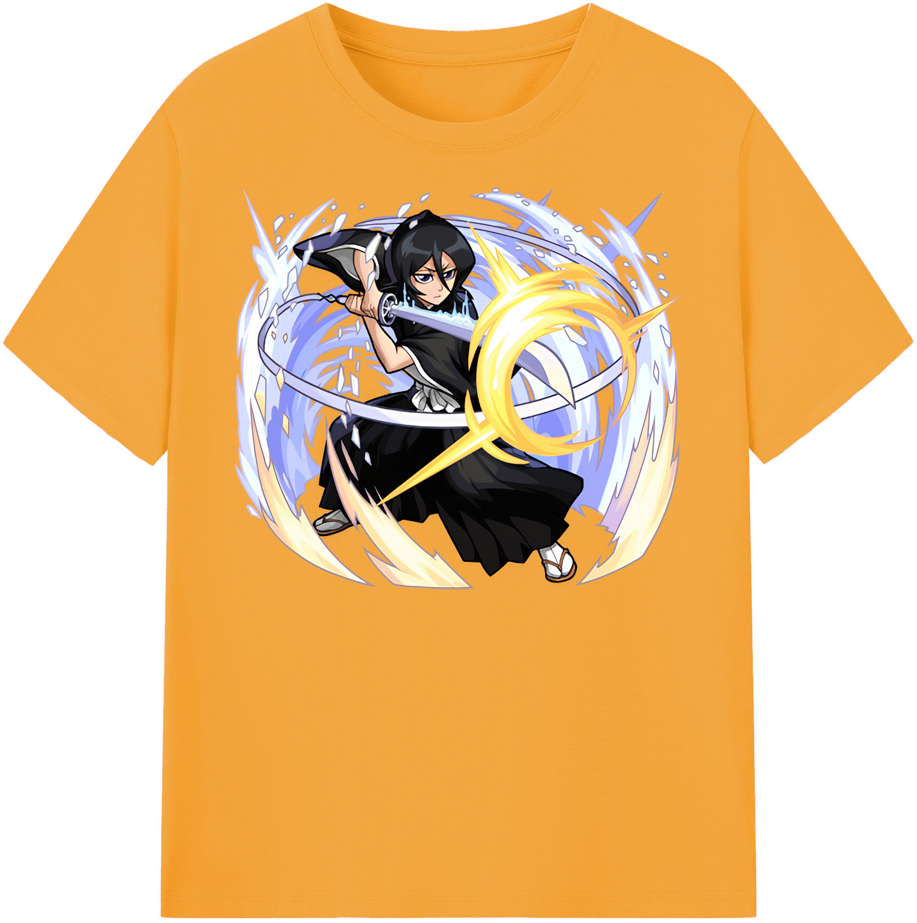 （画像用） ブリーチ 朽木ルキア BLEACH Kuchiki Rukia レディースカジュアルプリントTシャツ（綿100％）
