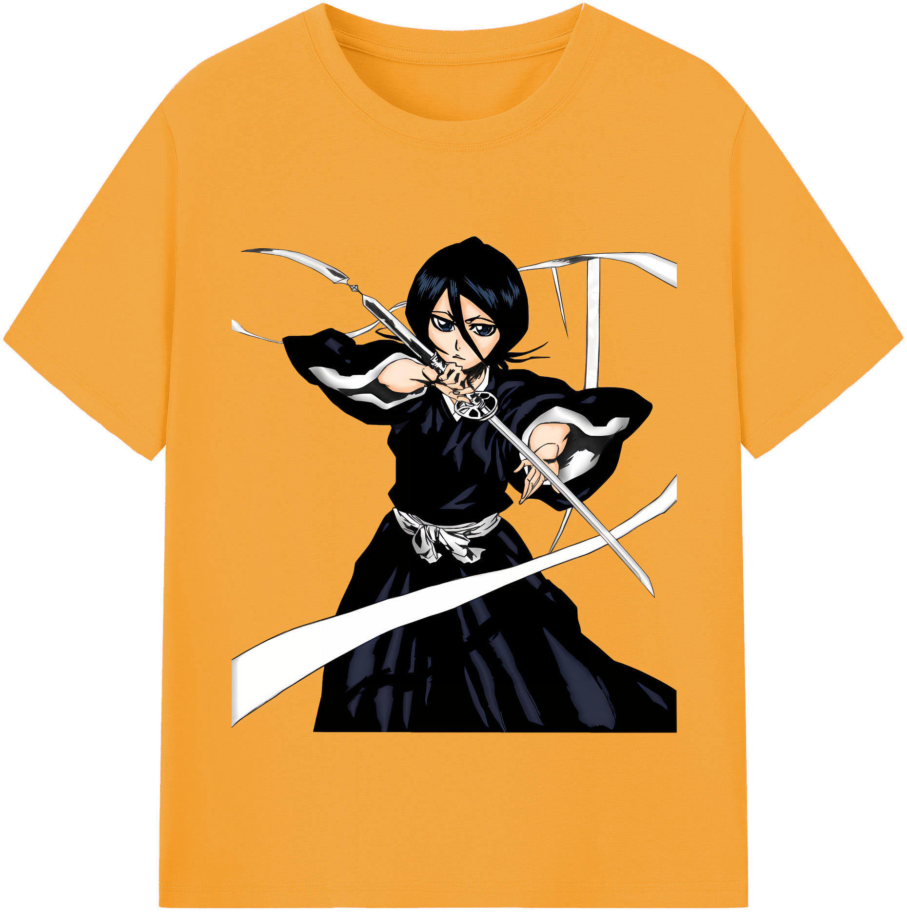 （画像用） ブリーチ 朽木ルキア BLEACH Kuchiki Rukia レディースカジュアルプリントTシャツ（綿100％）
