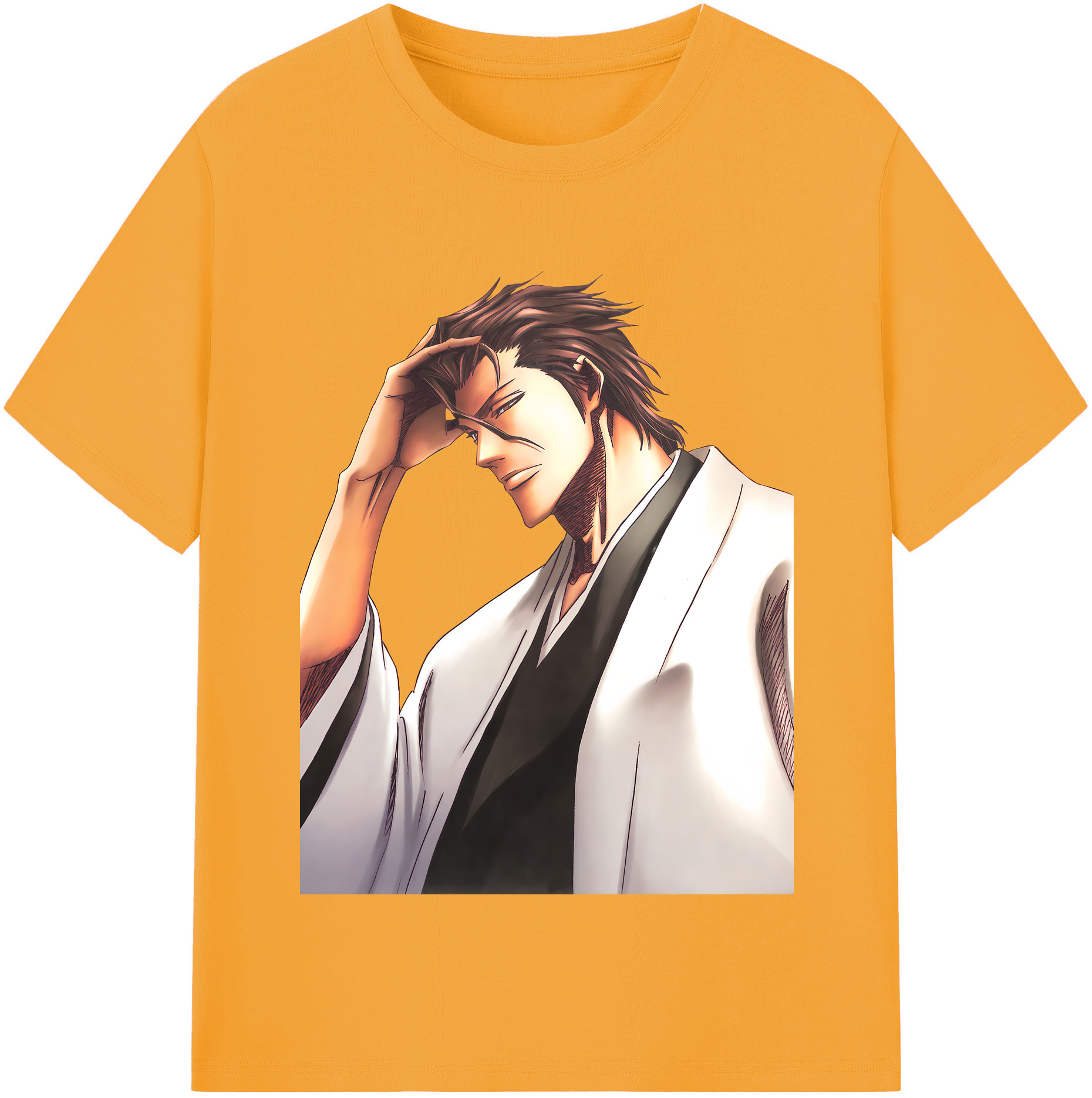 （画像用） ブリーチ 藍染 惣右介（あいぜん そうすけ） BLEACH Aizen Sousuke レディースカジュアルプリントTシャツ（綿100％）