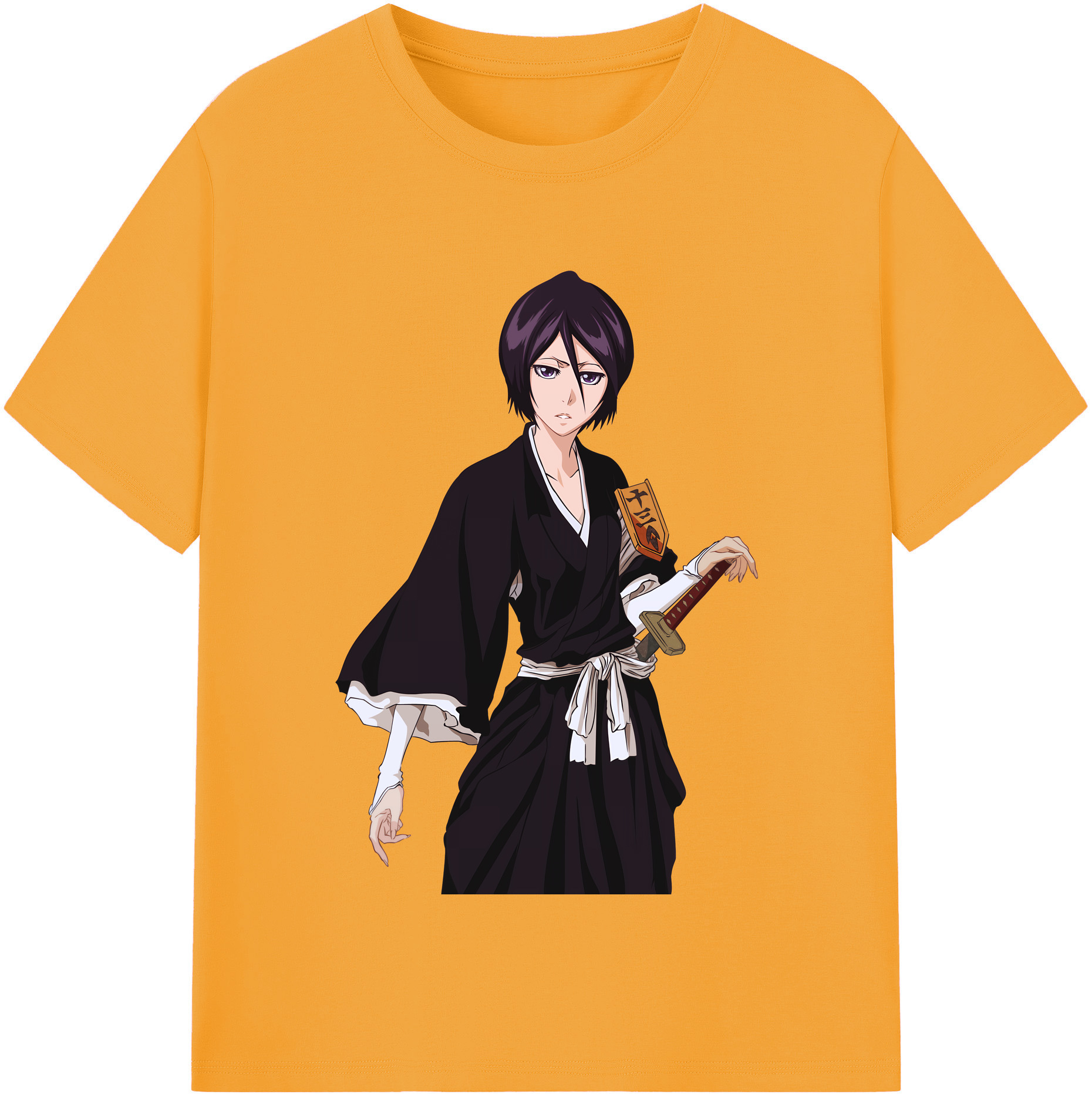 （画像用） ブリーチ 朽木ルキア BLEACH Kuchiki Rukia レディースカジュアルプリントTシャツ（綿100％）