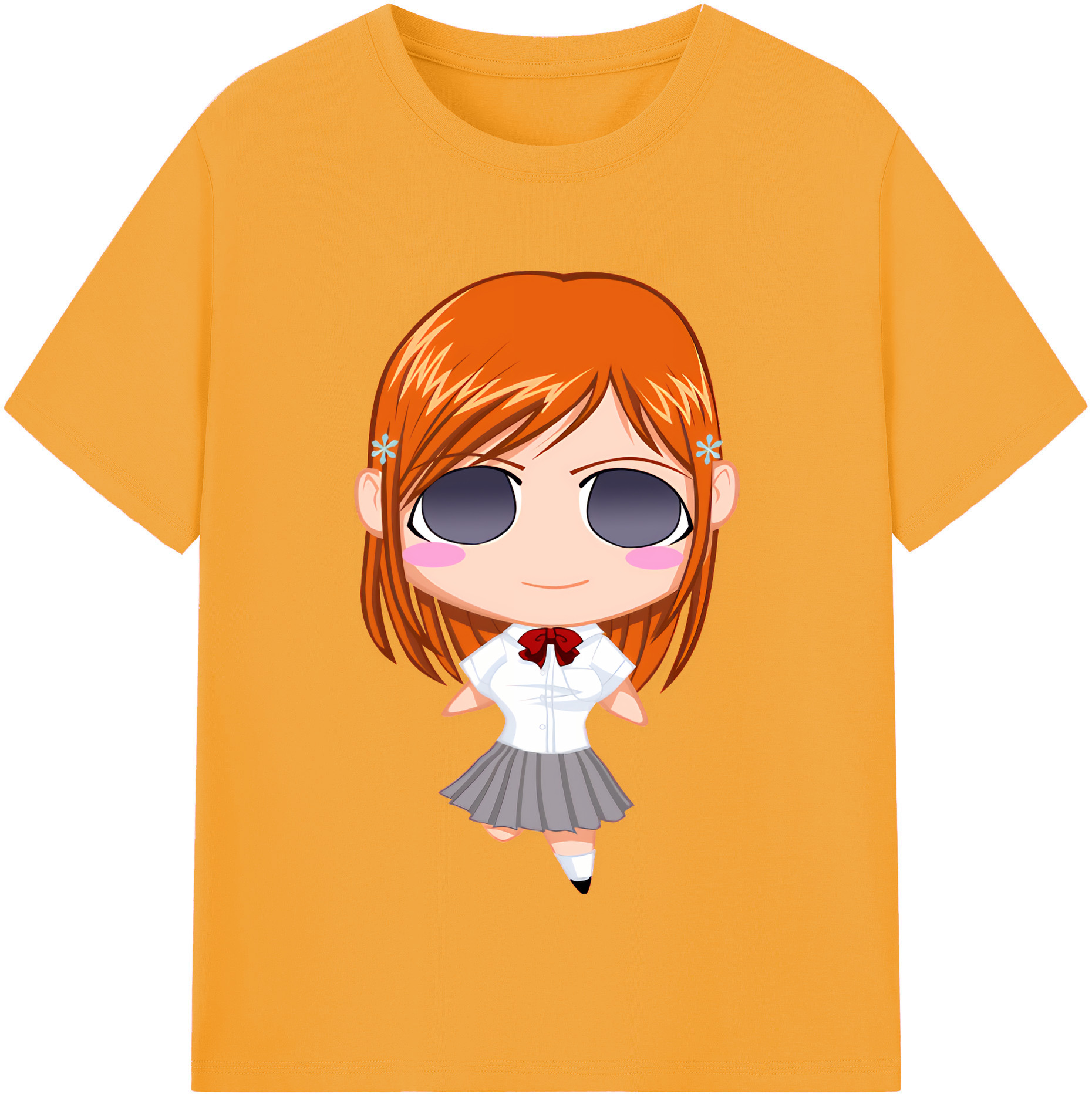（画像用） ブリーチ 井上織姫（いのうえおりひめ） BLEACH Inoue Orihime レディースカジュアルプリントTシャツ（綿100％）