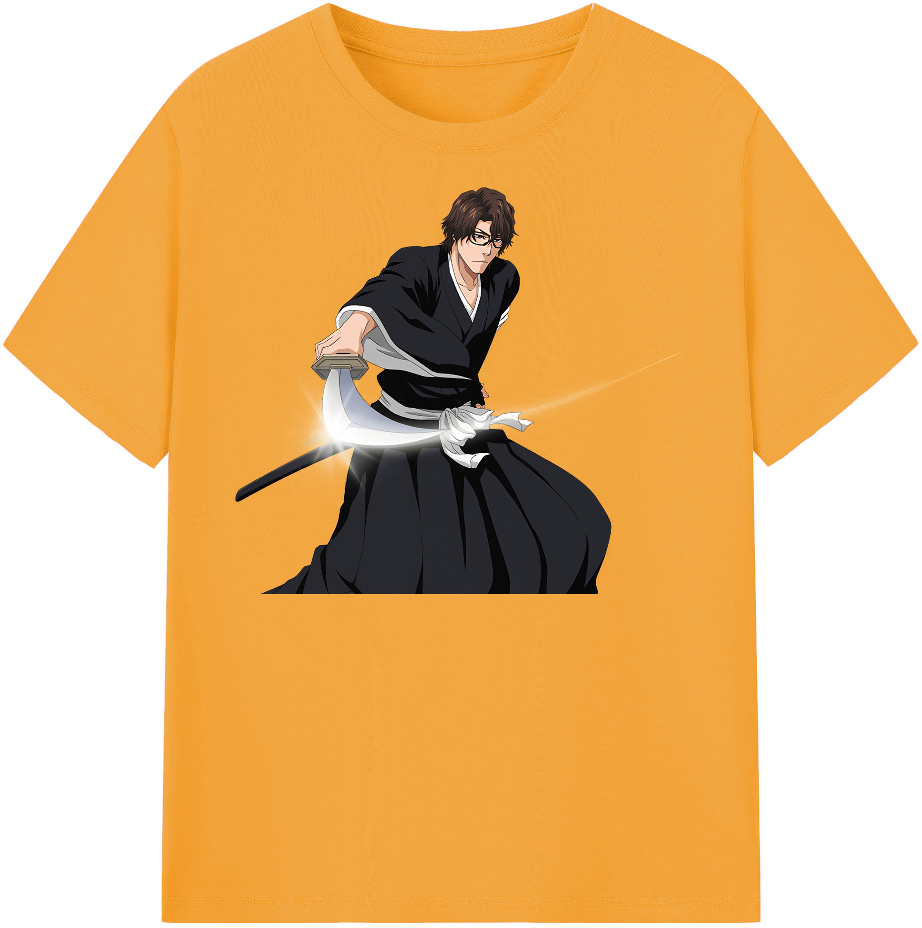 （画像用） ブリーチ 藍染 惣右介（あいぜん そうすけ） BLEACH Aizen Sousuke レディースカジュアルプリントTシャツ（綿100％）