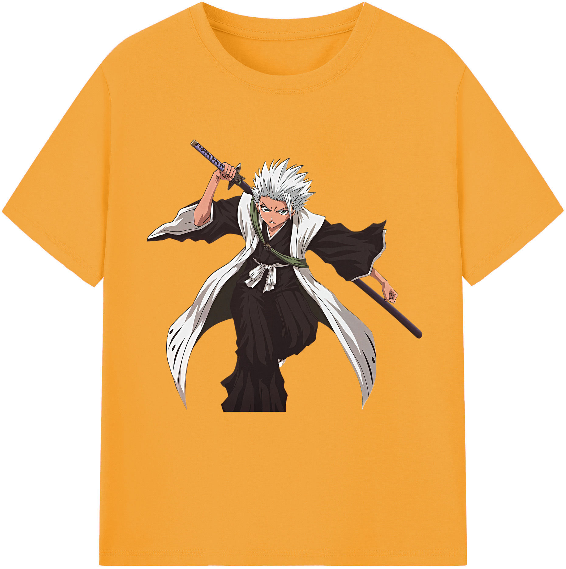 （画像用） ブリーチ 日番谷冬獅郎（ひつがや とうしろう） BLEACH Hitsugaya Toushirou レディースカジュアルプリントTシャツ（綿100％）
