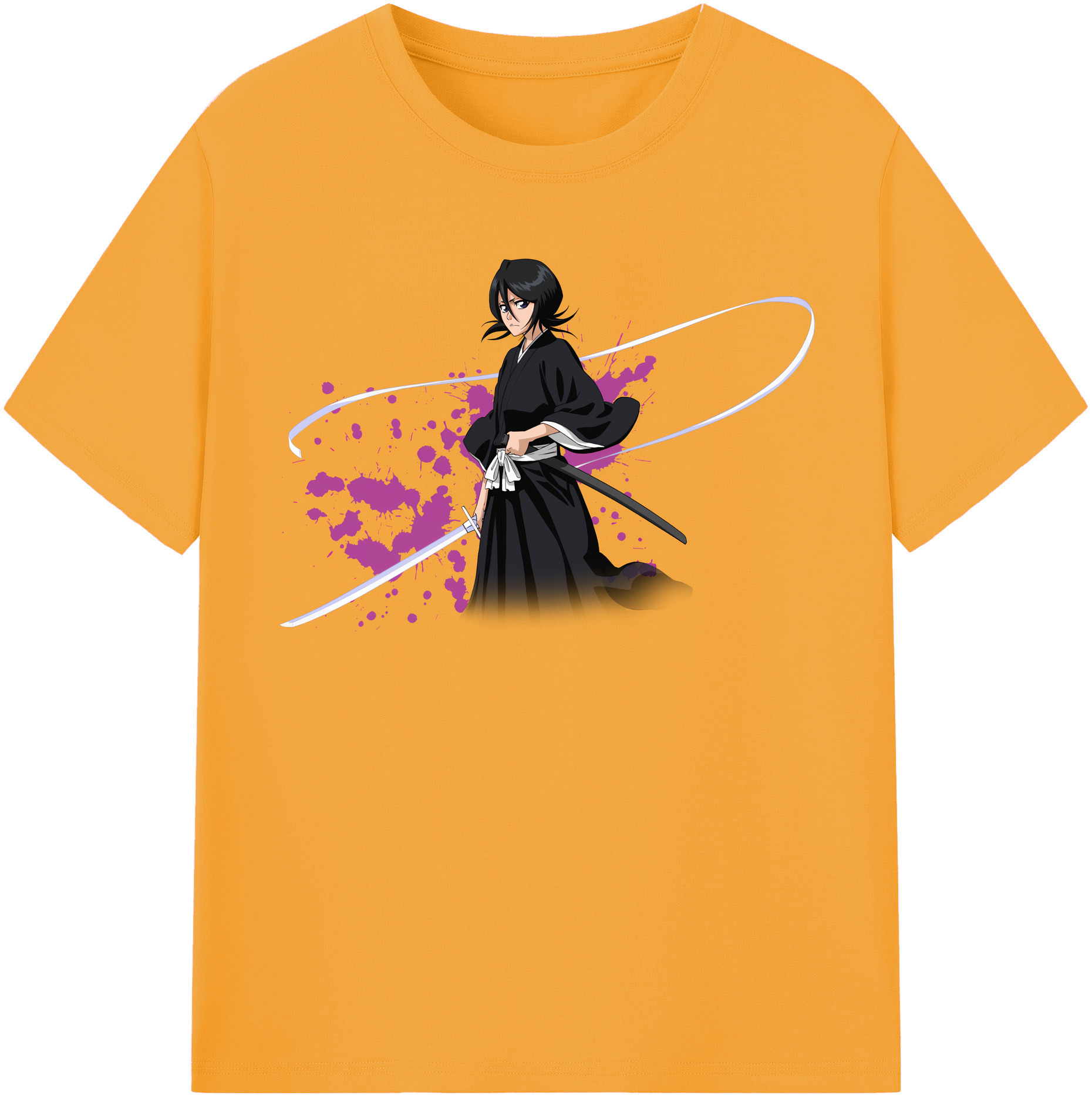 （画像用） ブリーチ 朽木ルキア BLEACH Kuchiki Rukia レディースカジュアルプリントTシャツ（綿100％）