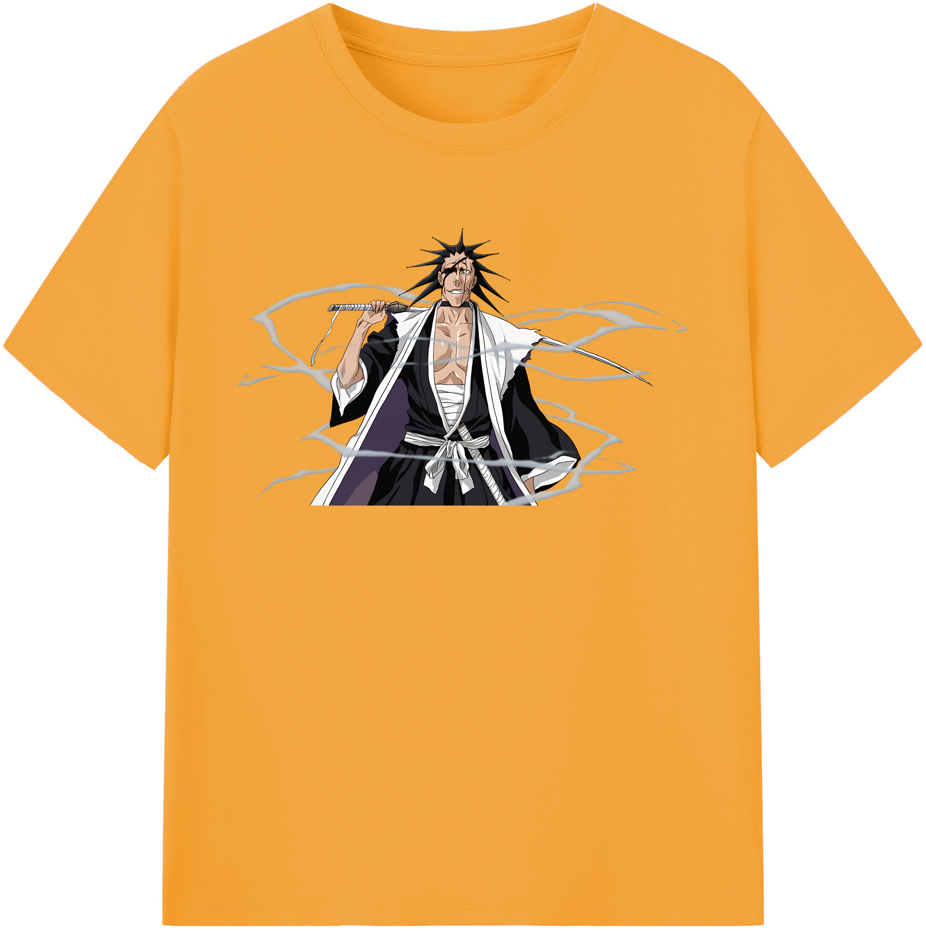 （画像用） ブリーチ ざらき けんぱち BLEACH Zaraki Kenpachi レディースカジュアルプリントTシャツ（綿100％）