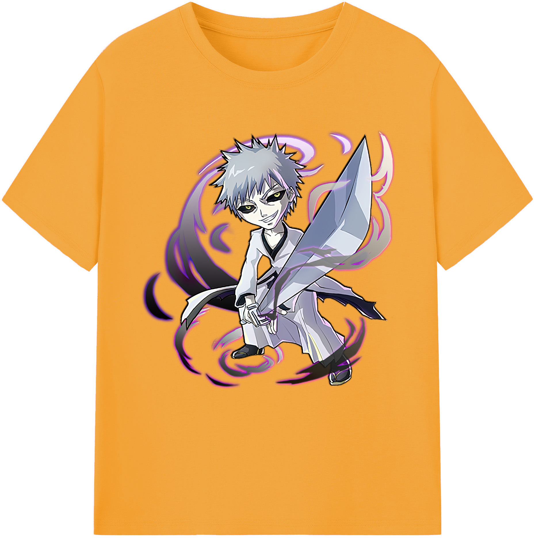 （画像用） ブリーチ 黒崎一護（くろさき いちご）BLEACH Kurosaki Ichigo レディースカジュアルプリントTシャツ（綿100％）