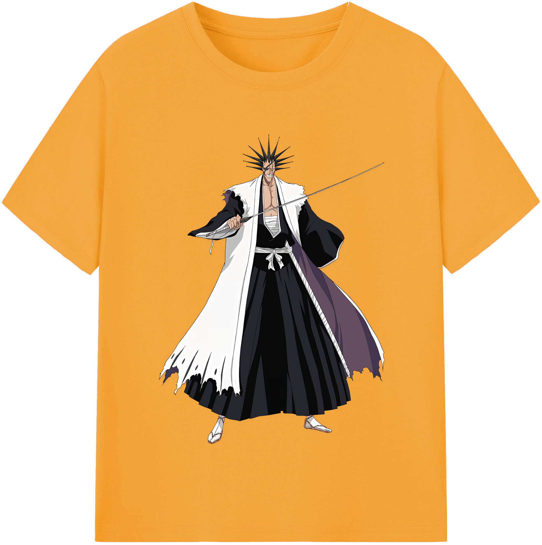 （画像用） ブリーチ ざらき けんぱち BLEACH Zaraki Kenpachi レディースカジュアルプリントTシャツ（綿100％）