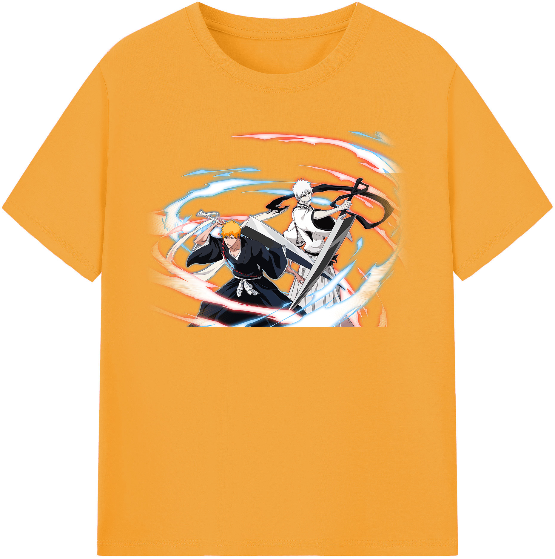 （画像用） ブリーチ 黒崎一護（くろさき いちご）BLEACH Kurosaki Ichigo レディースカジュアルプリントTシャツ（綿100％）
