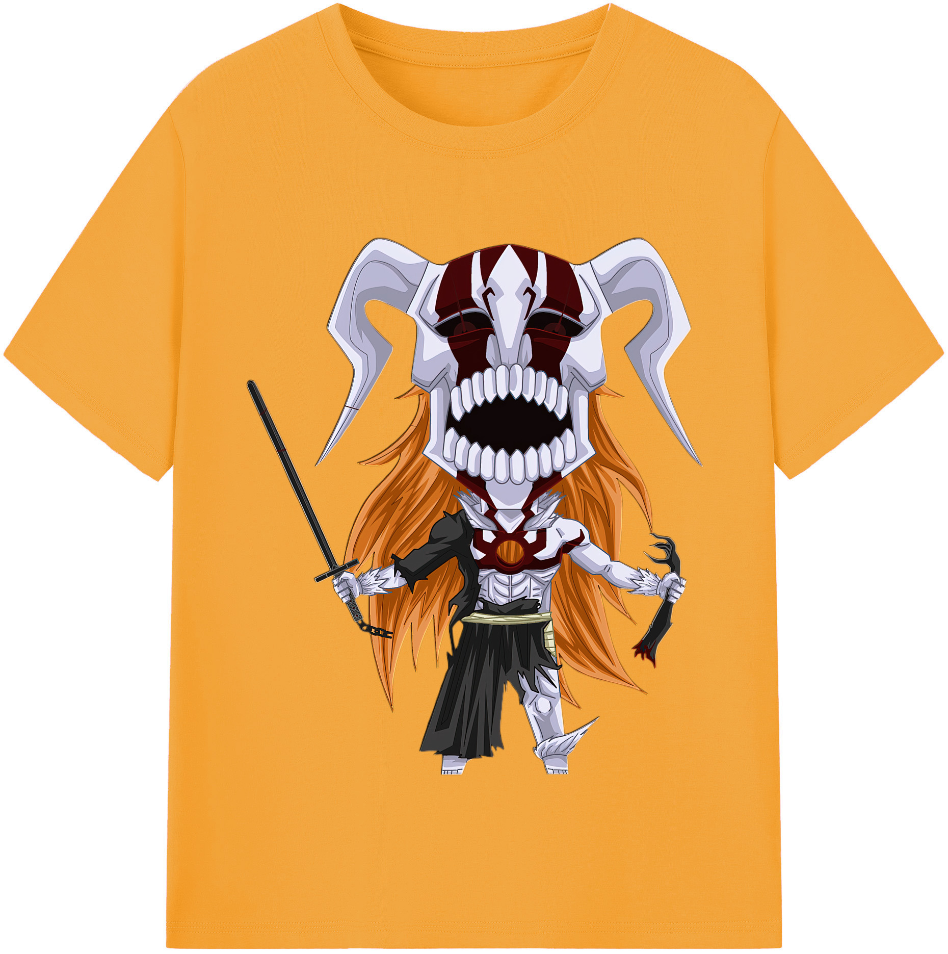 （画像用） ブリーチ 黒崎一護（くろさき いちご）BLEACH Kurosaki Ichigo レディースカジュアルプリントTシャツ（綿100％）