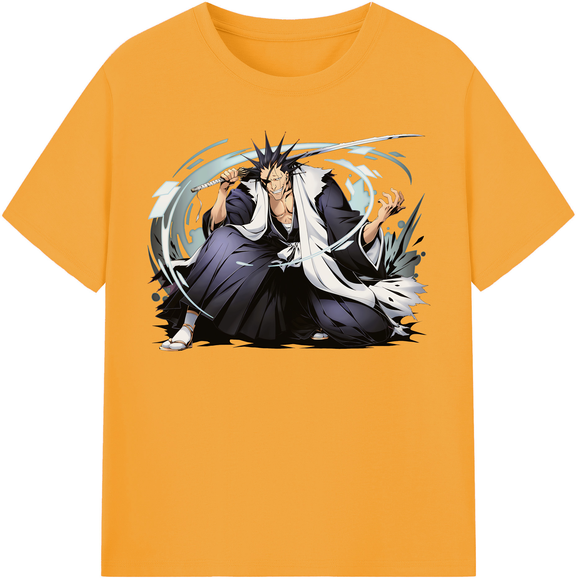 （画像用） ブリーチ ざらき けんぱち BLEACH Zaraki Kenpachi レディースカジュアルプリントTシャツ（綿100％）