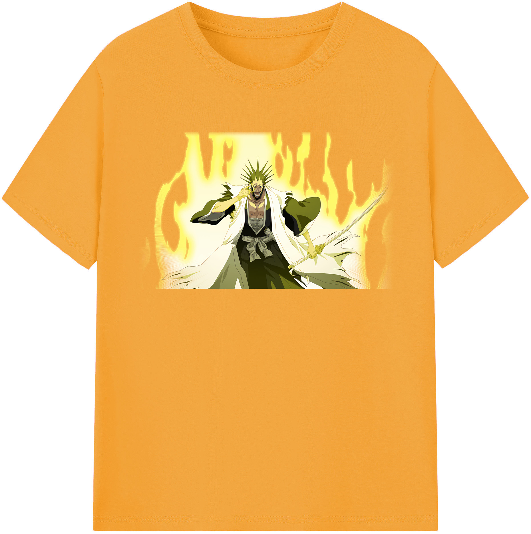 （画像用） ブリーチ ざらき けんぱち BLEACH Zaraki Kenpachi レディースカジュアルプリントTシャツ（綿100％）