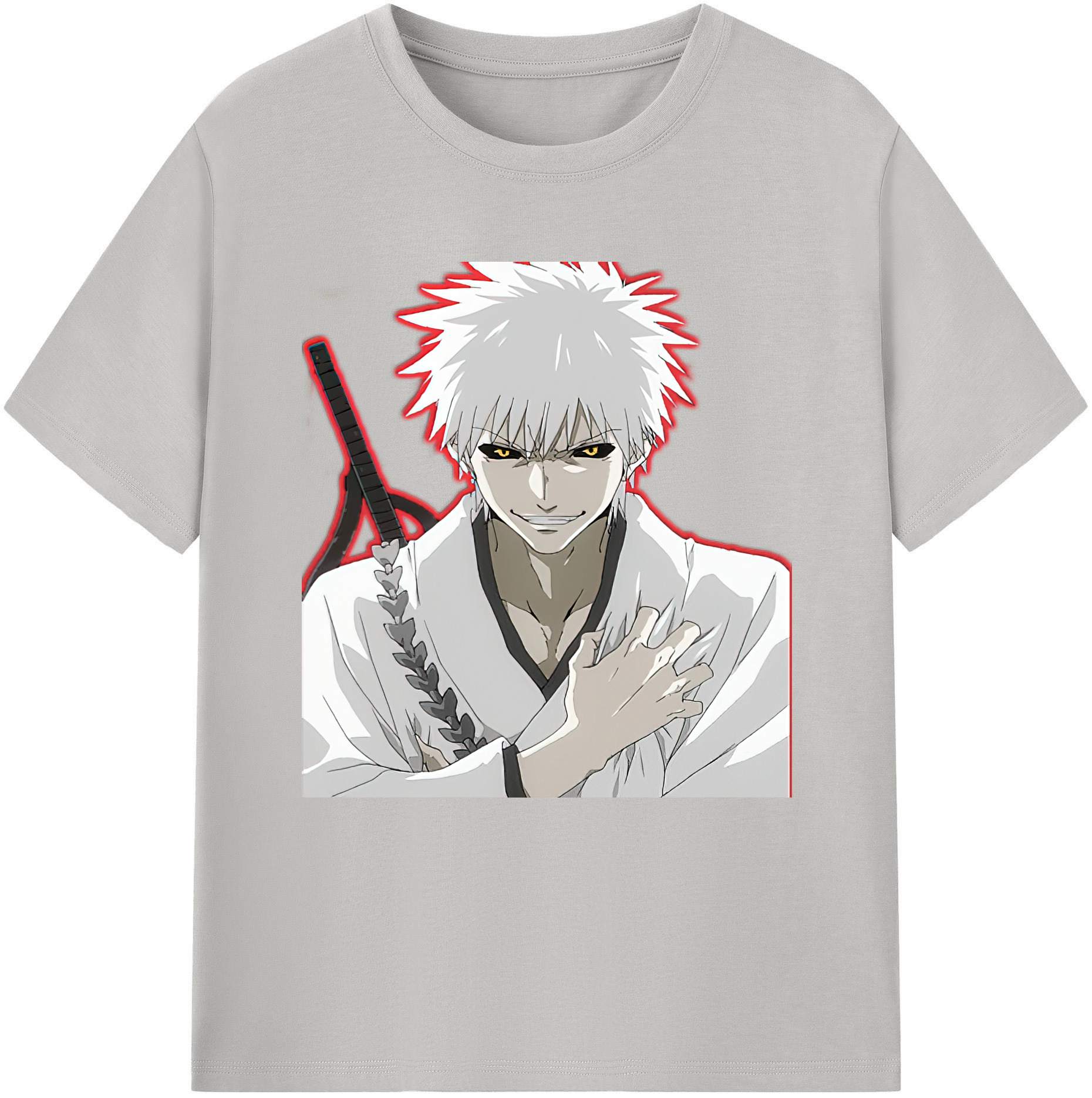 （画像用） ブリーチ 黒崎一護（くろさき いちご）BLEACH Kurosaki Ichigo レディースカジュアルプリントTシャツ（綿100％）