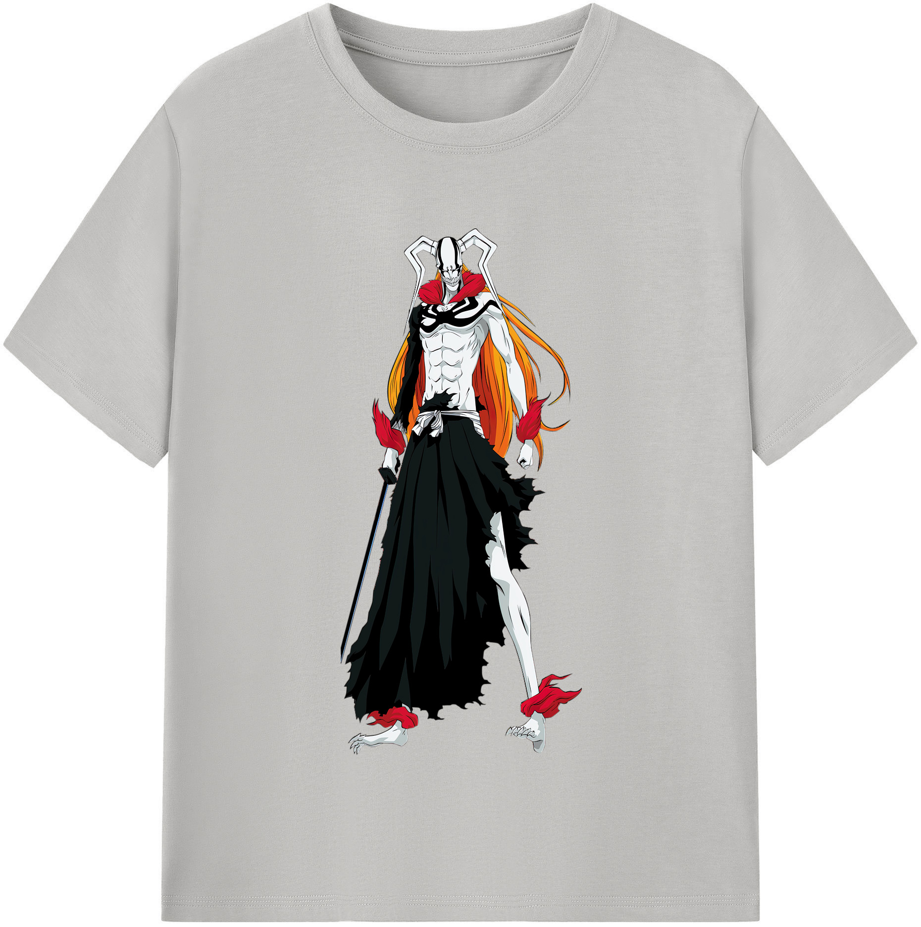 （画像用） ブリーチ 黒崎一護（くろさき いちご）BLEACH Kurosaki Ichigo レディースカジュアルプリントTシャツ（綿100％）