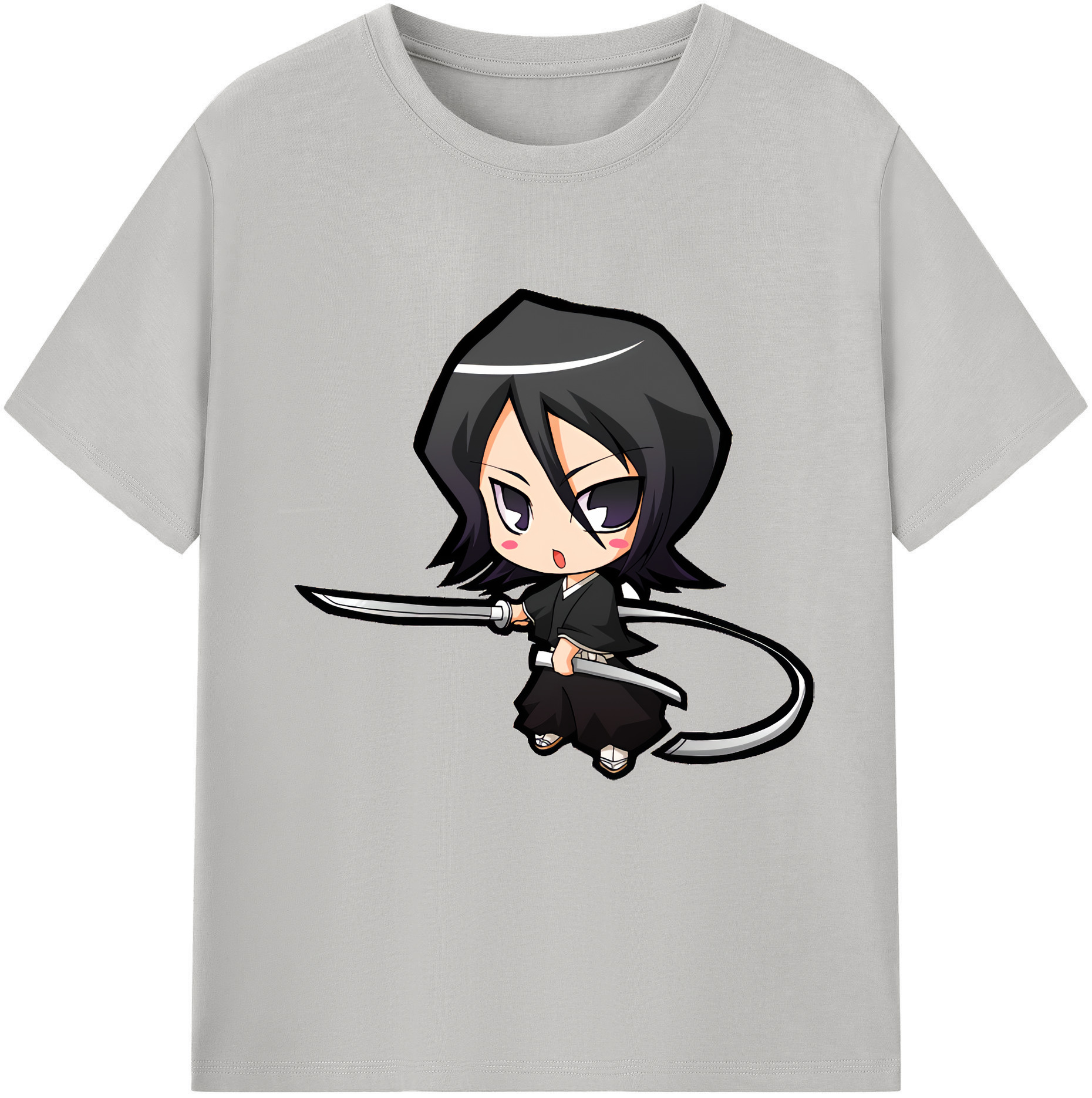 （画像用） ブリーチ 朽木ルキア BLEACH Kuchiki Rukia レディースカジュアルプリントTシャツ（綿100％）