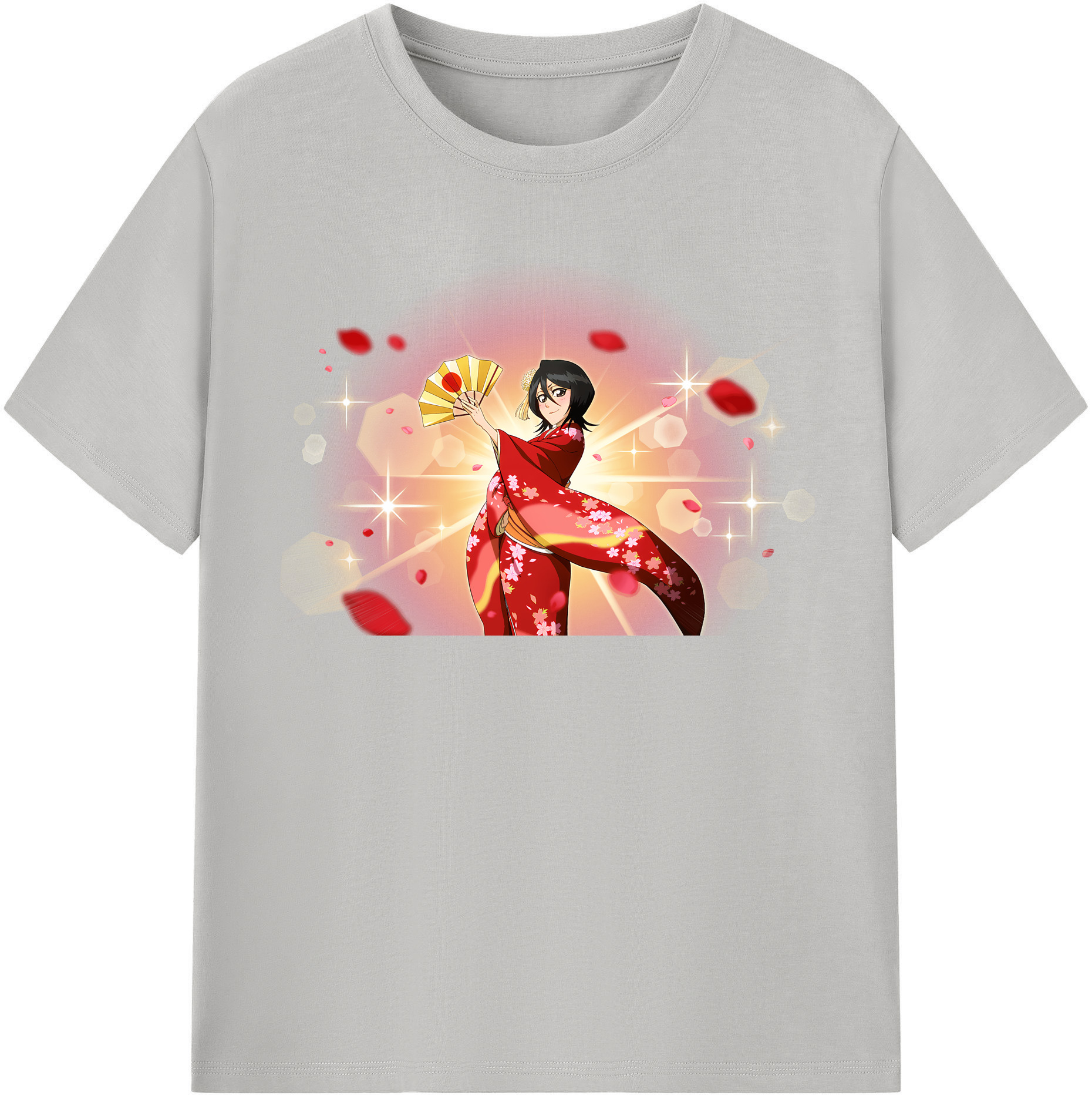 （画像用） ブリーチ 朽木ルキア BLEACH Kuchiki Rukia レディースカジュアルプリントTシャツ（綿100％）