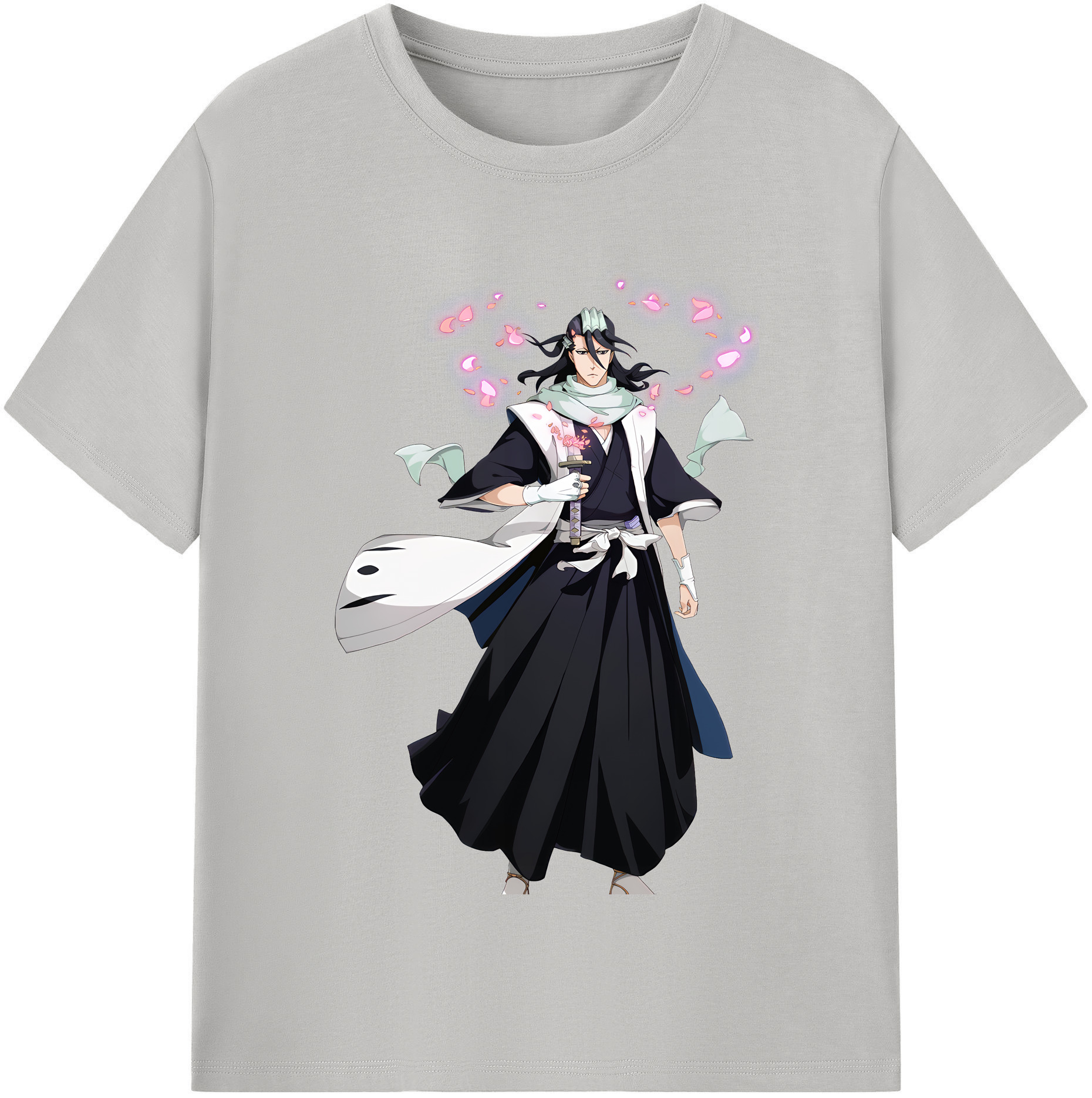 （画像用） ブリーチ くちき びゃくや BLEACH Kuchiki Byakuya レディースカジュアルプリントTシャツ（綿100％）