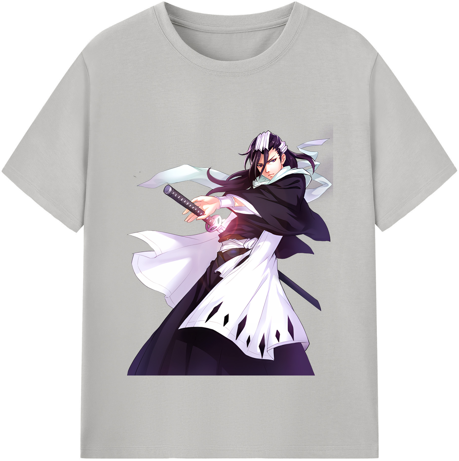 （画像用） ブリーチ くちき びゃくや BLEACH Kuchiki Byakuya レディースカジュアルプリントTシャツ（綿100％）