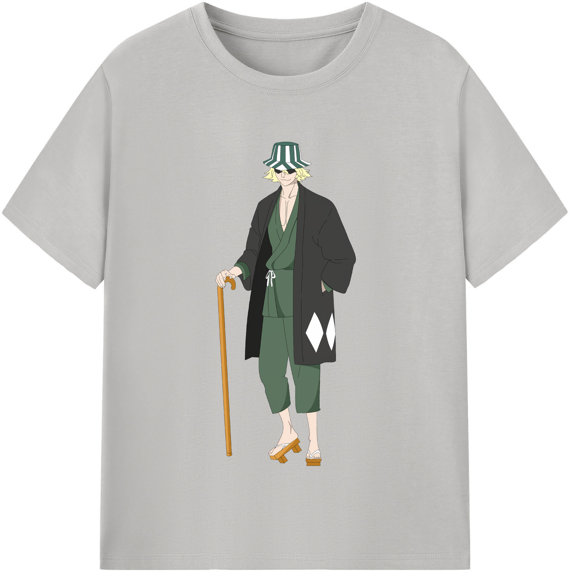 （画像用） "ブリーチ 浦原 喜助（うらはら きすけ） BLEACH Urahara Kisuke " レディースカジュアルプリントTシャツ（綿100％）