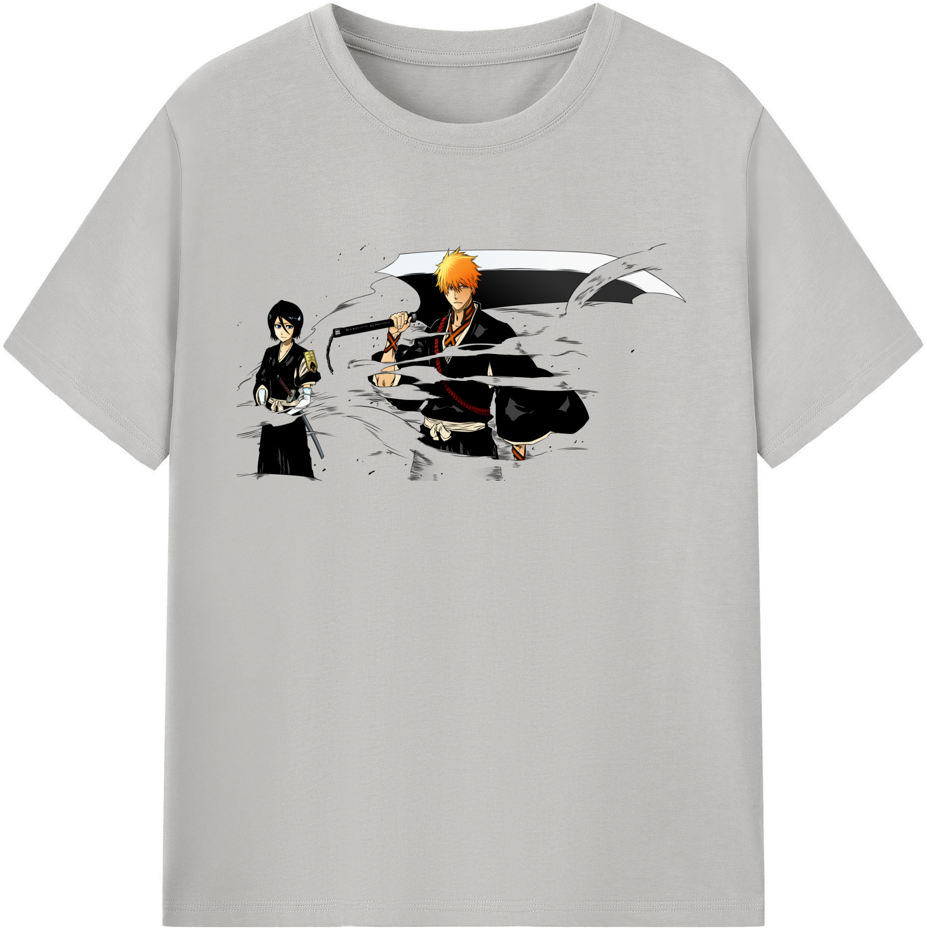 （画像用） ブリーチ 黒崎一護（くろさき いちご）BLEACH Kurosaki Ichigo レディースカジュアルプリントTシャツ（綿100％）