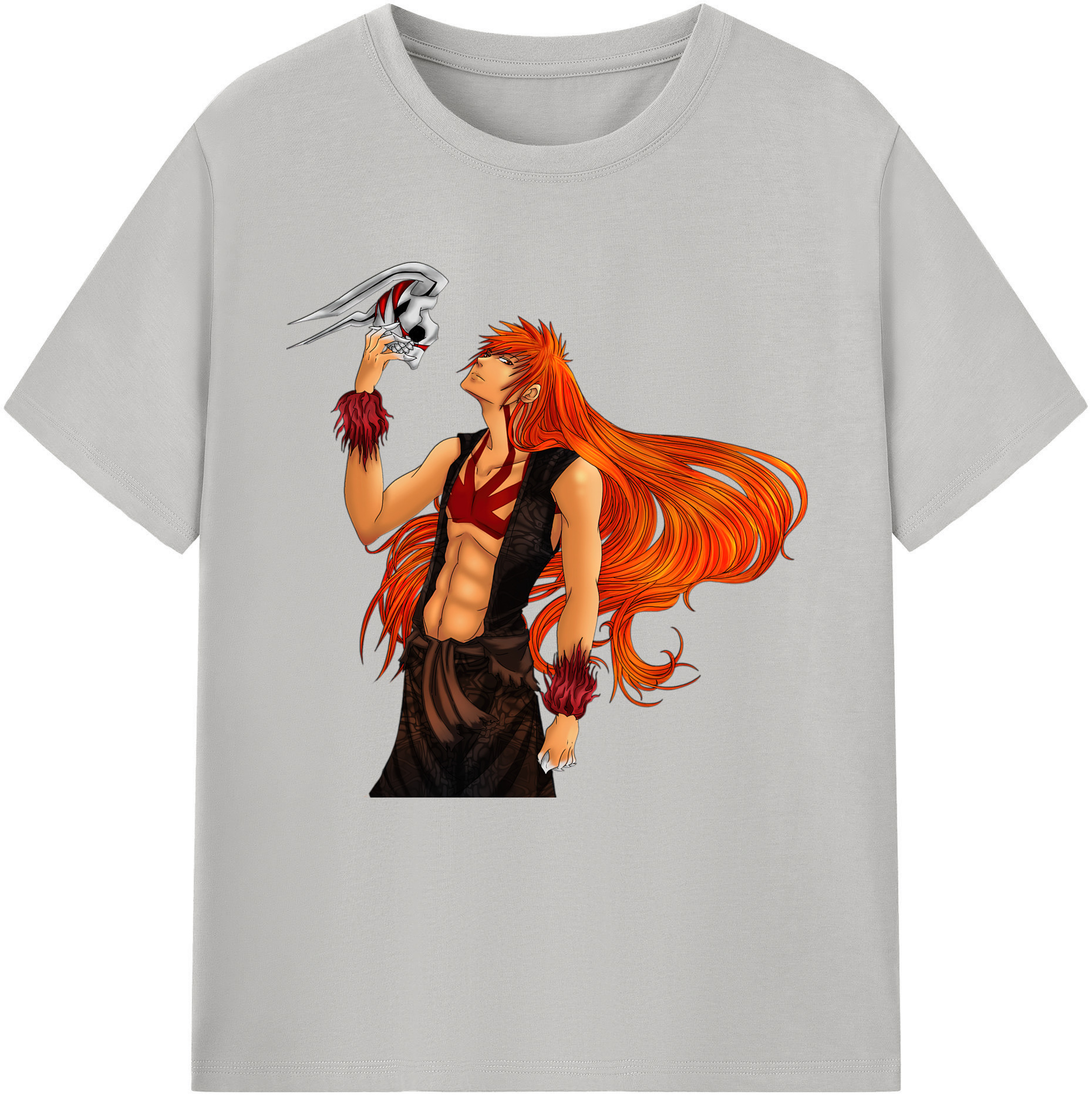 （画像用） ブリーチ 黒崎一護（くろさき いちご）BLEACH Kurosaki Ichigo レディースカジュアルプリントTシャツ（綿100％）