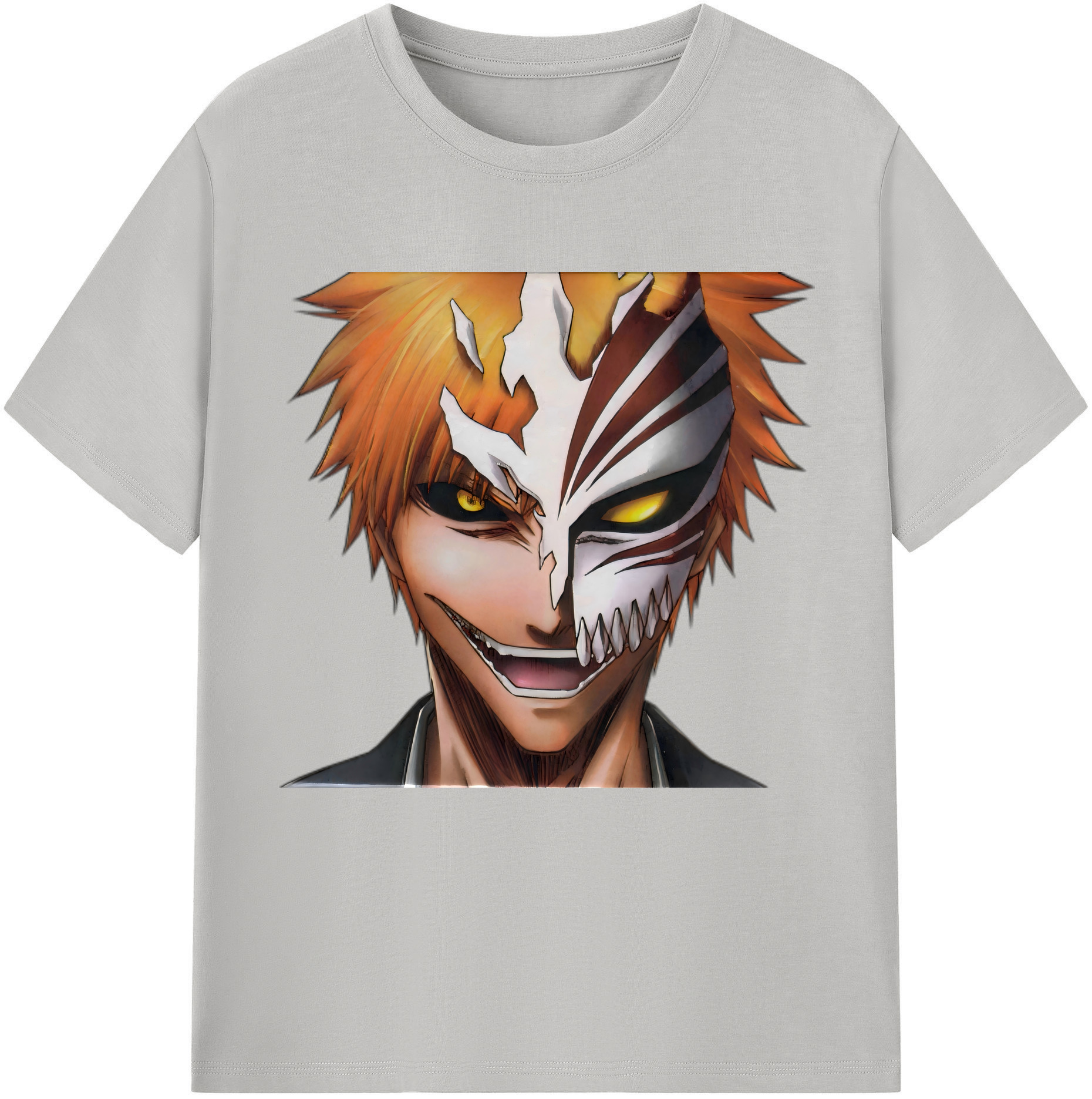 （画像用） ブリーチ 黒崎一護（くろさき いちご）BLEACH Kurosaki Ichigo レディースカジュアルプリントTシャツ（綿100％）