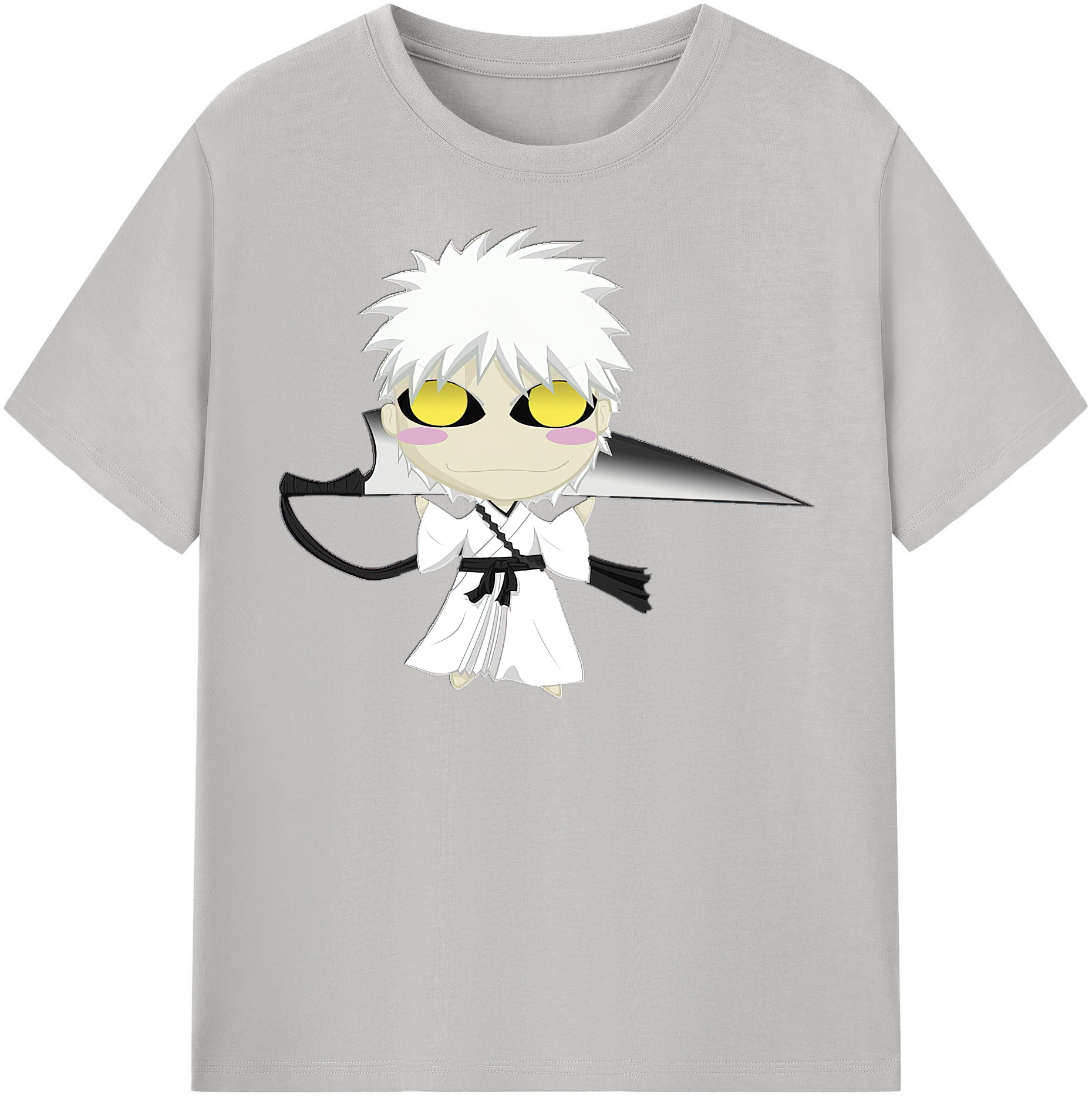 （画像用） ブリーチ 黒崎一護（くろさき いちご）BLEACH Kurosaki Ichigo レディースカジュアルプリントTシャツ（綿100％）