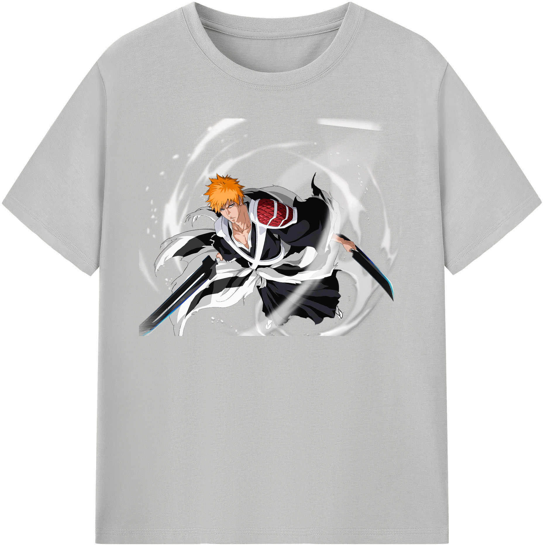 （画像用） ブリーチ 黒崎一護（くろさき いちご）BLEACH Kurosaki Ichigo レディースカジュアルプリントTシャツ（綿100％）