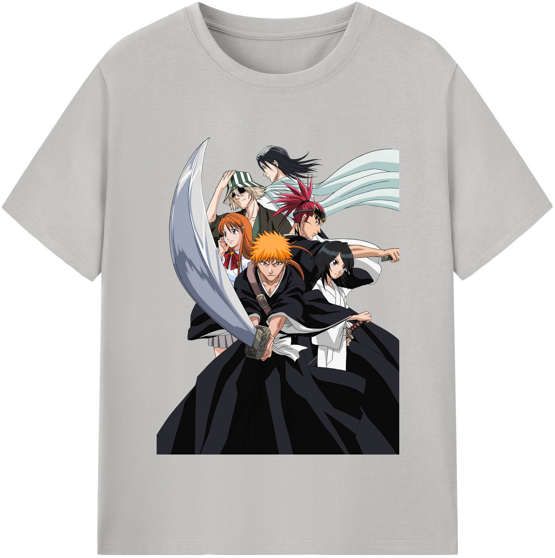 （画像用） ブリーチ 黒崎一護（くろさき いちご）BLEACH Kurosaki Ichigo レディースカジュアルプリントTシャツ（綿100％）