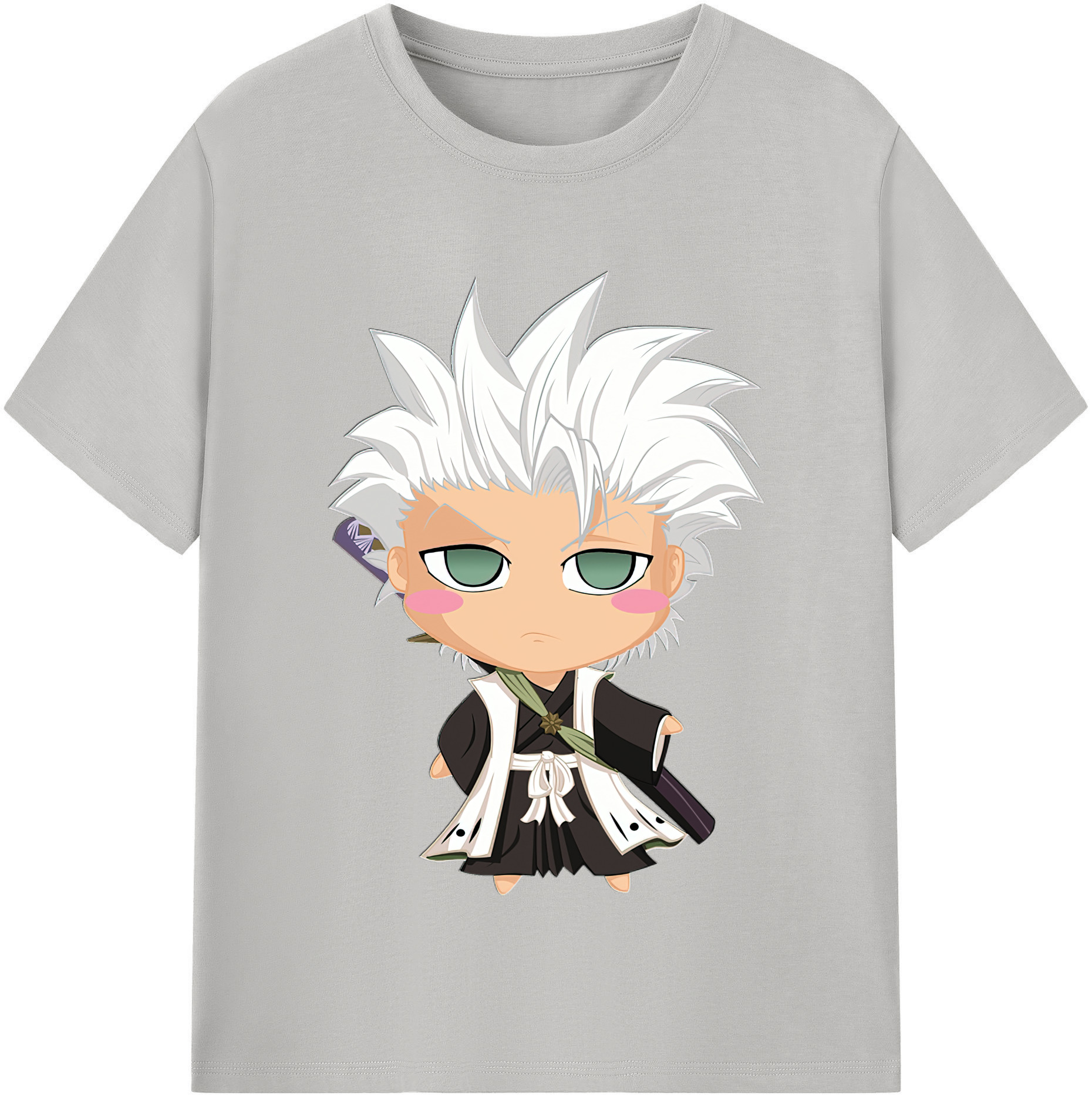 （画像用） ブリーチ 日番谷冬獅郎（ひつがや とうしろう） BLEACH Hitsugaya Toushirou レディースカジュアルプリントTシャツ（綿100％）