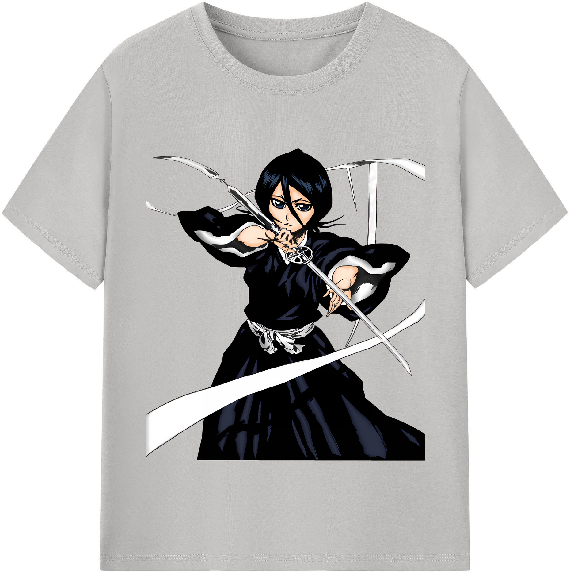 （画像用） ブリーチ 朽木ルキア BLEACH Kuchiki Rukia レディースカジュアルプリントTシャツ（綿100％）
