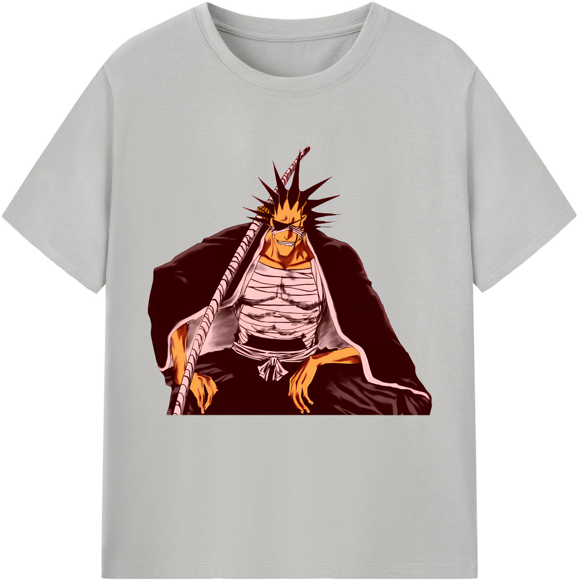 （画像用） ブリーチ ざらき けんぱち BLEACH Zaraki Kenpachi レディースカジュアルプリントTシャツ（綿100％）