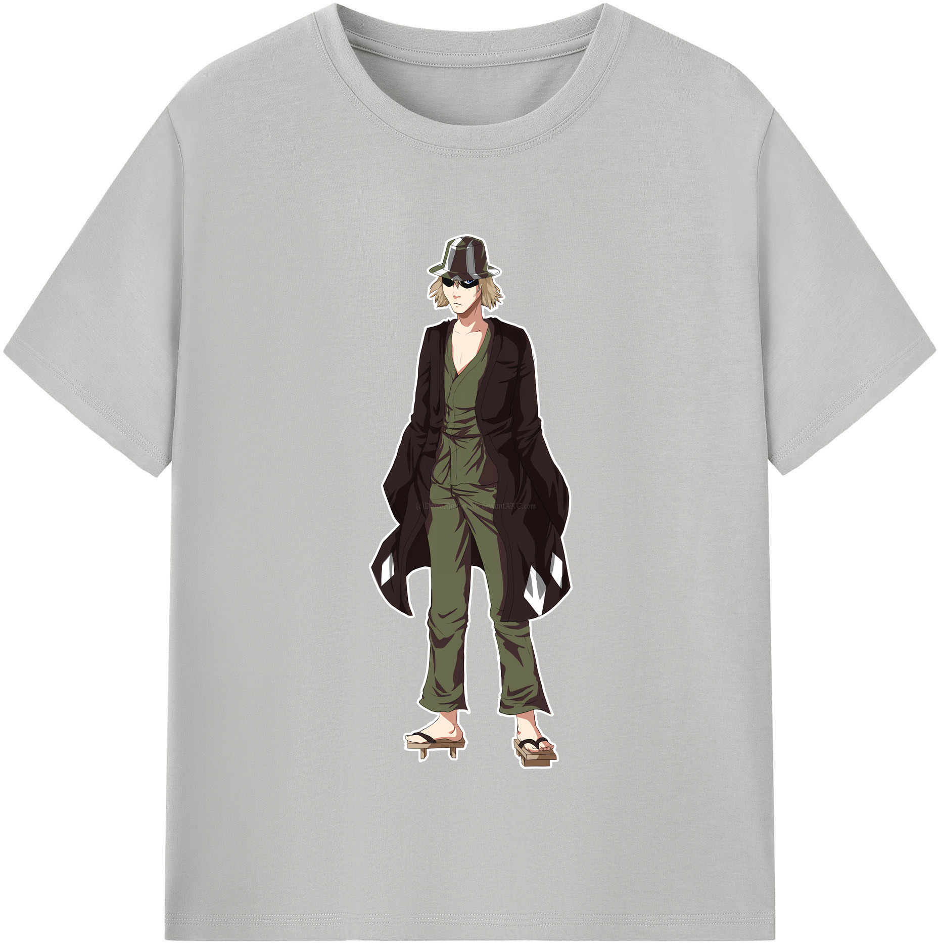 （画像用） "ブリーチ 浦原 喜助（うらはら きすけ） BLEACH Urahara Kisuke " レディースカジュアルプリントTシャツ（綿100％）