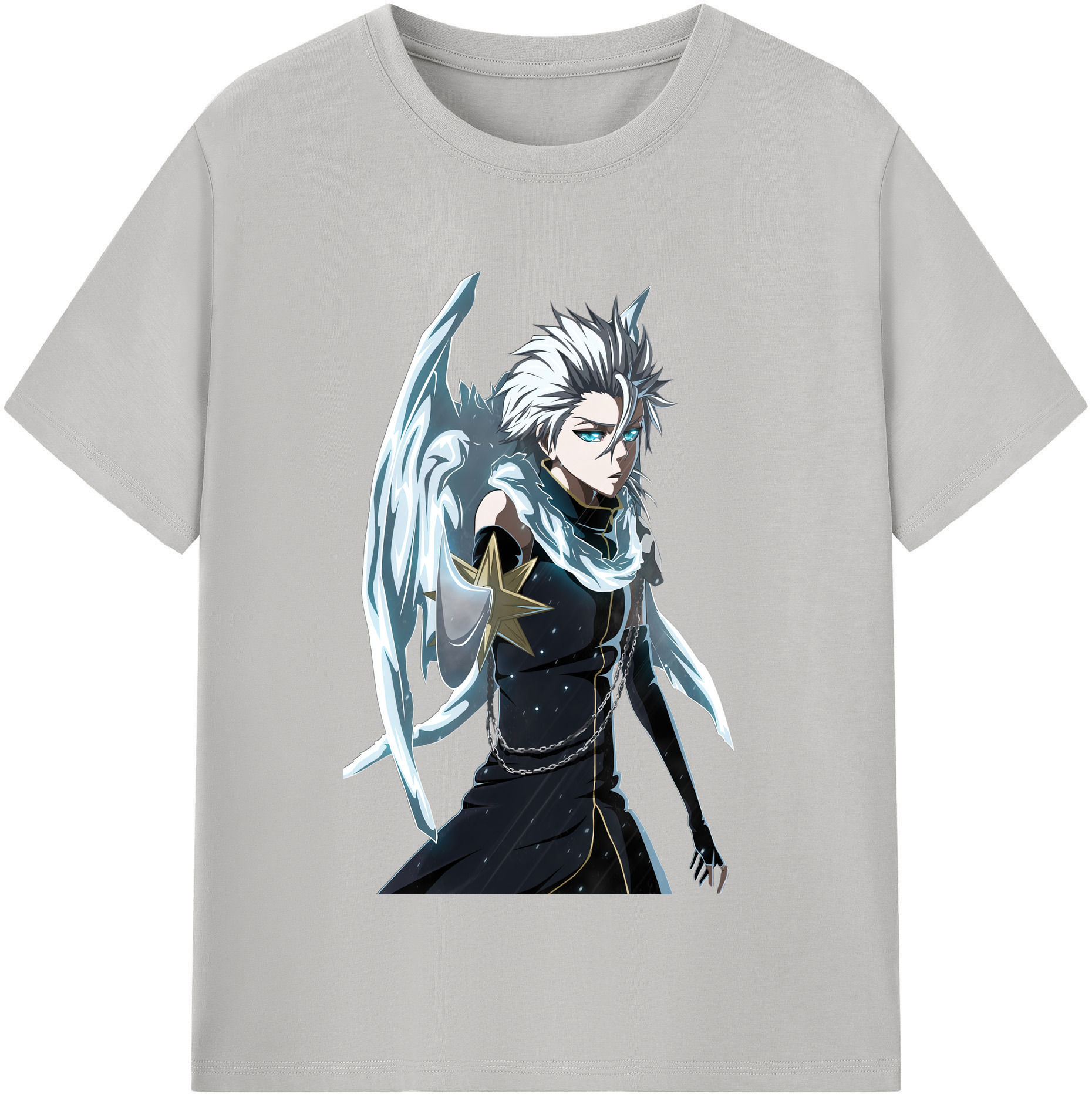 （画像用） ブリーチ 日番谷冬獅郎（ひつがや とうしろう） BLEACH Hitsugaya Toushirou レディースカジュアルプリントTシャツ（綿100％）